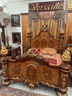 Prestigious and luxury French bed Louis XV style 1970s