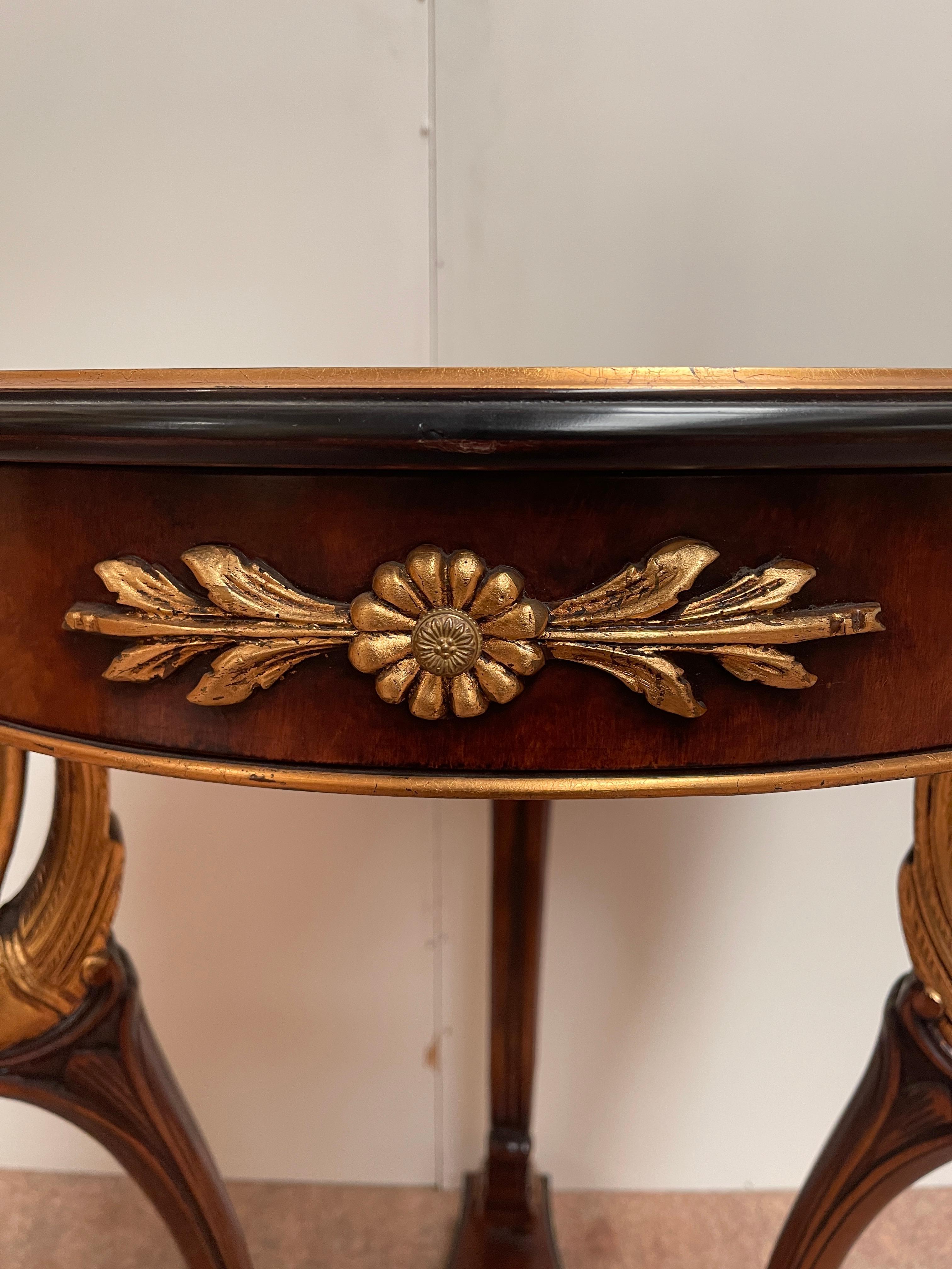 Prestigious 1980s French-style carved wood Italian coffee table For Sale 4