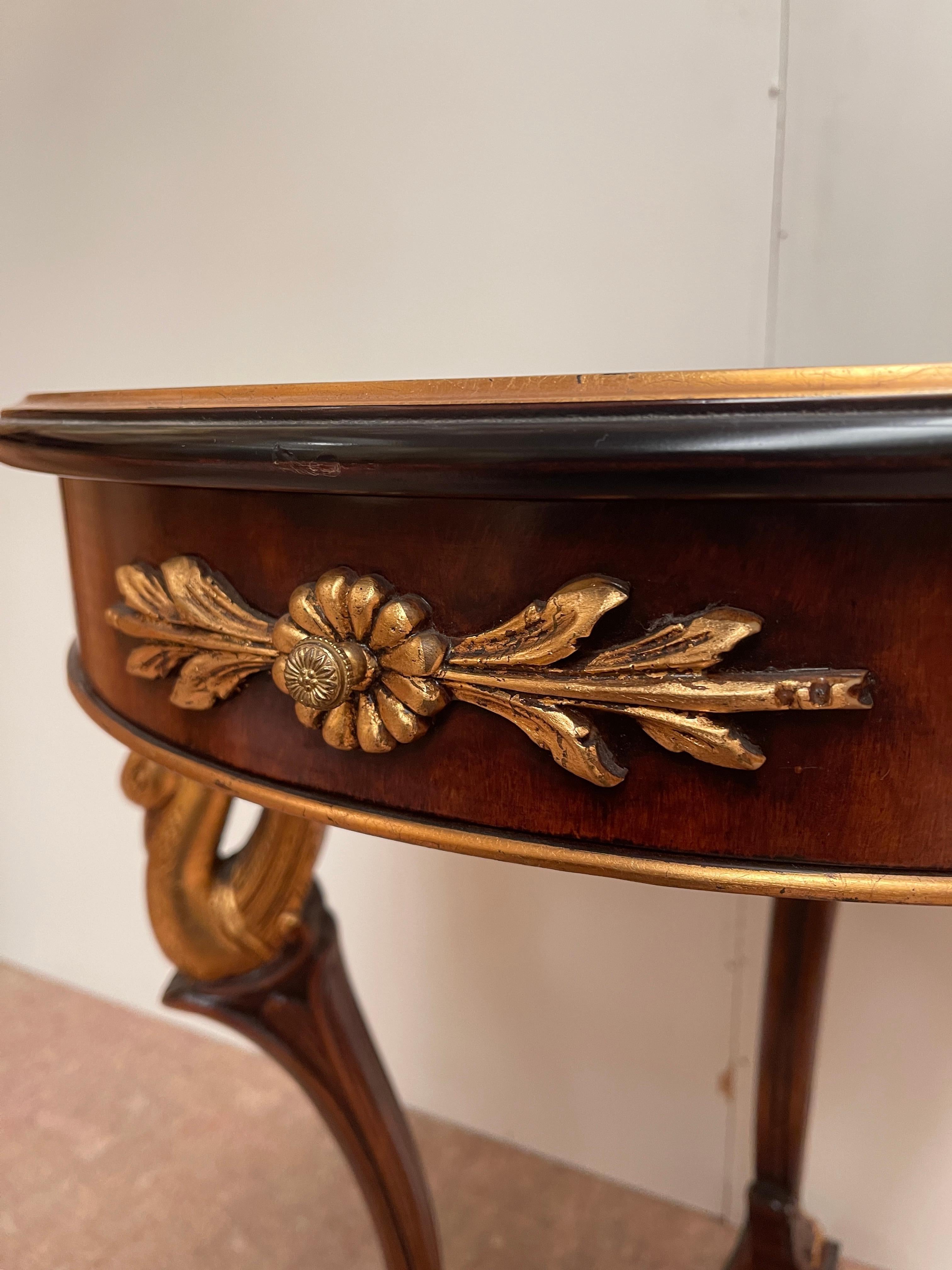 Prestigious 1980s French-style carved wood Italian coffee table For Sale 5