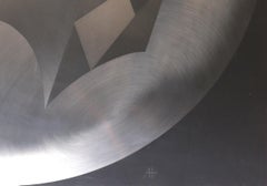 Crystallization of Thoughts, Brushed Steel Wall Hanging by Preston Abernathy