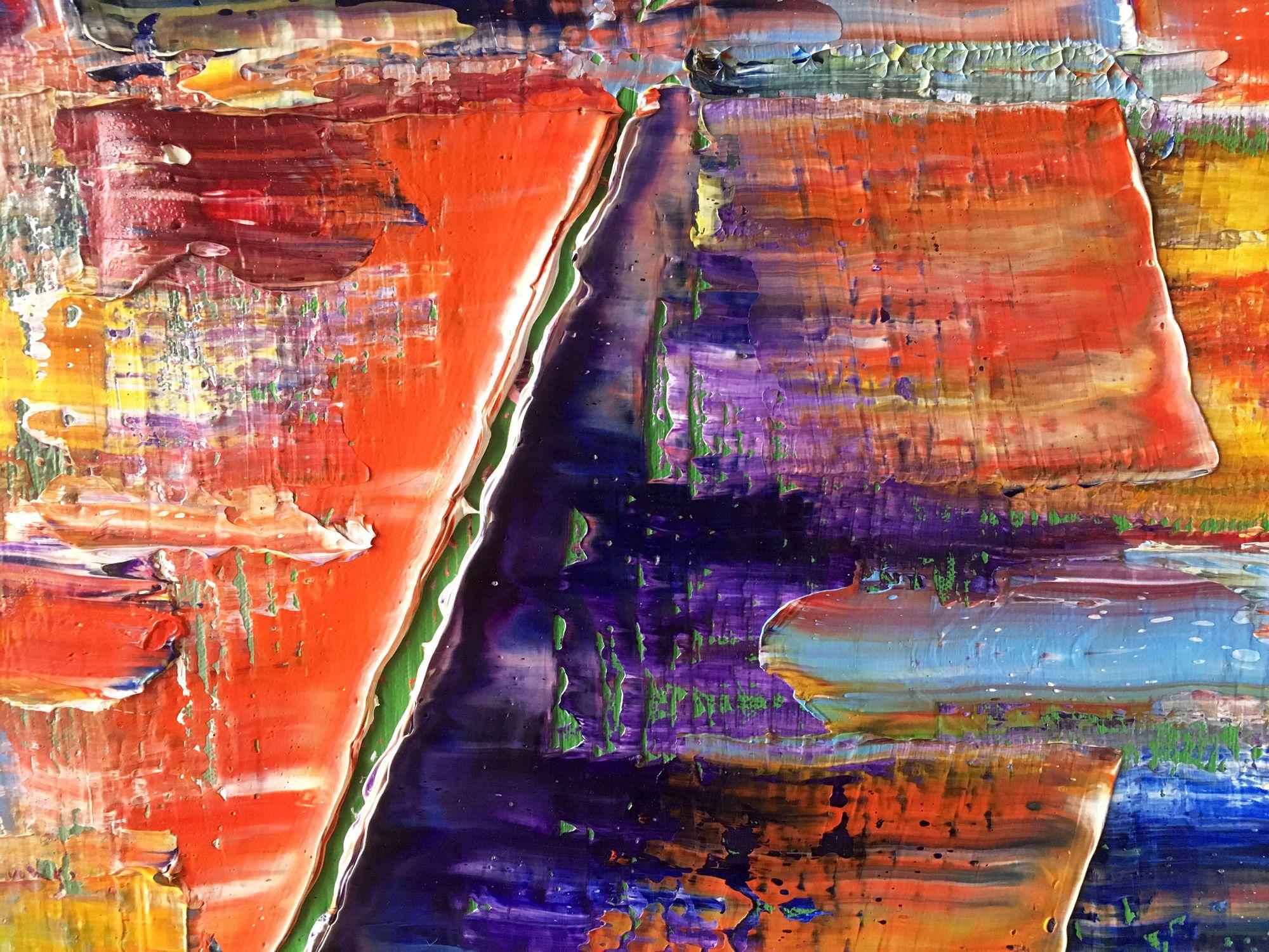 Abbondanza, Pittura, Olio su tela - Abstract Painting Marrone di Preston M. Smith (PMS)