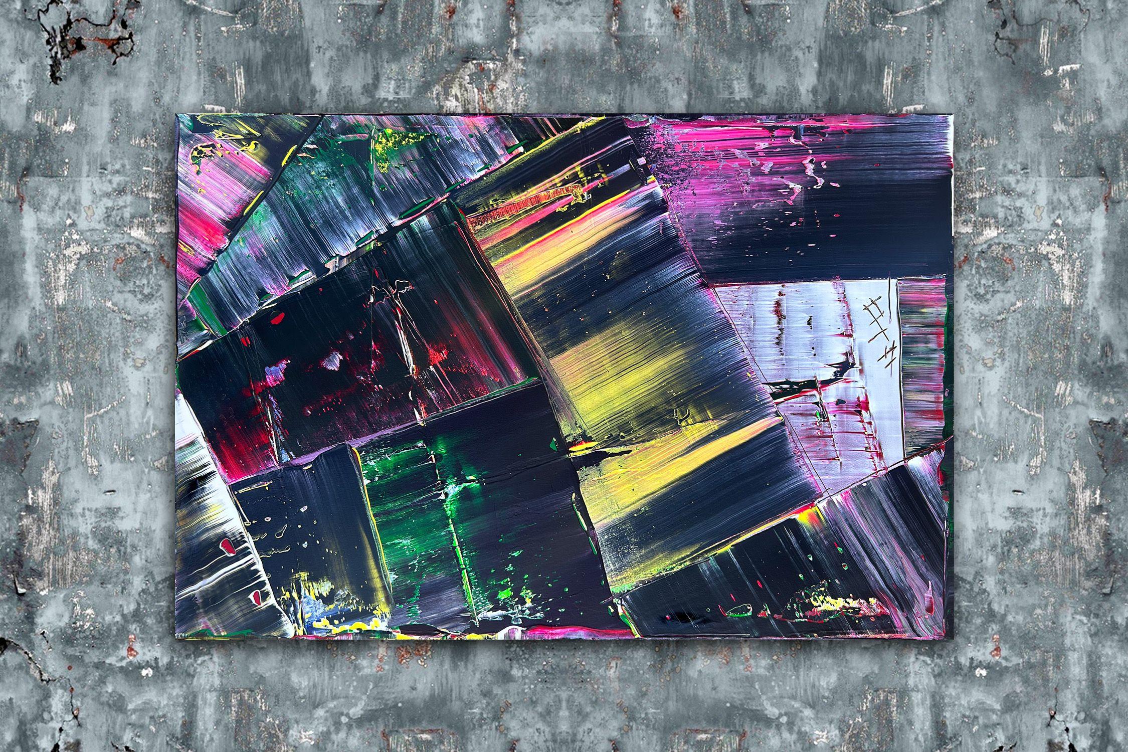 Fábrica de colores, Pintura, Acrílico sobre lienzo - Painting Expresionismo abstracto de Preston M. Smith (PMS)