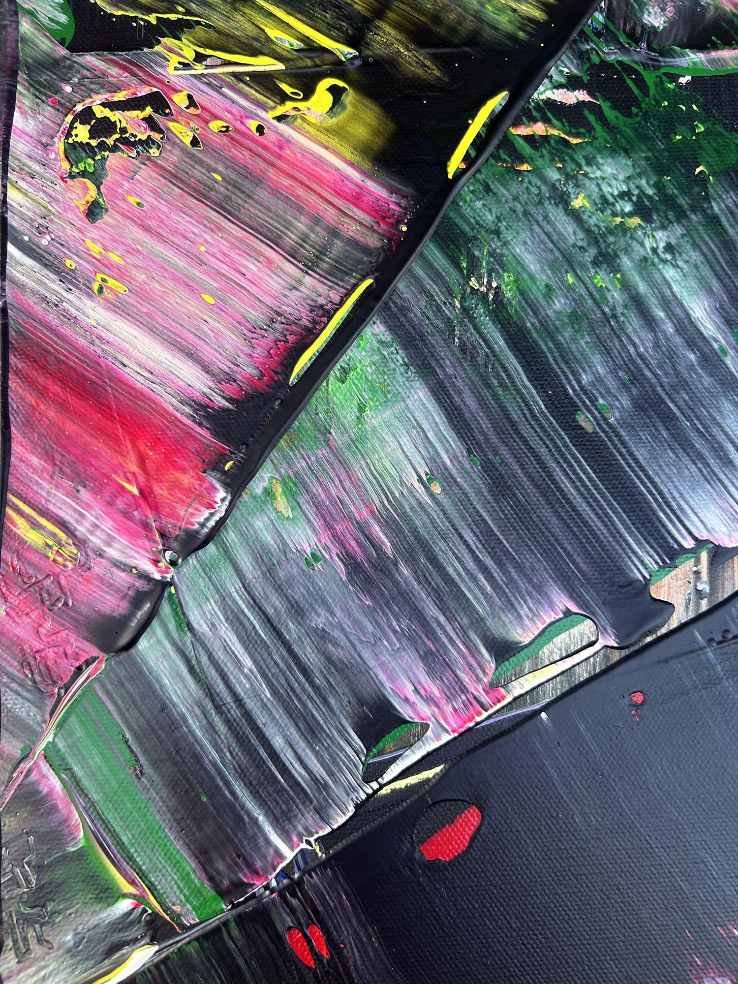 Pintura acrílica abstracta grande original PMS sobre lienzo - 36