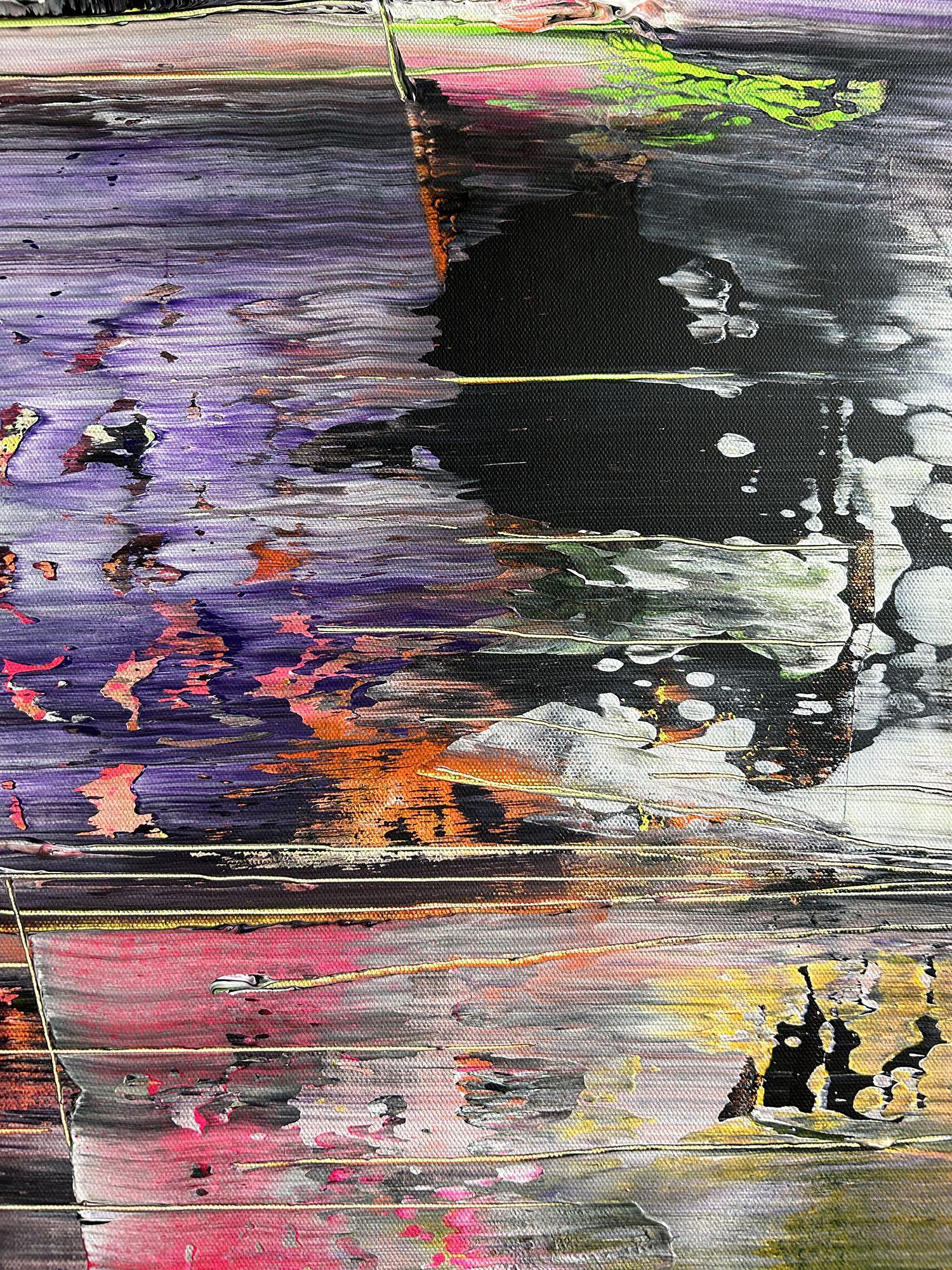Si tratta di un quadro acrilico astratto PMS moderno e unico che farà bella mostra di sé in casa o in ufficio. Questo pezzo ha un'estetica matura, bella e scura da design moderno e neutrale. Questo quadro è pieno di emozioni e magia. Accosta la