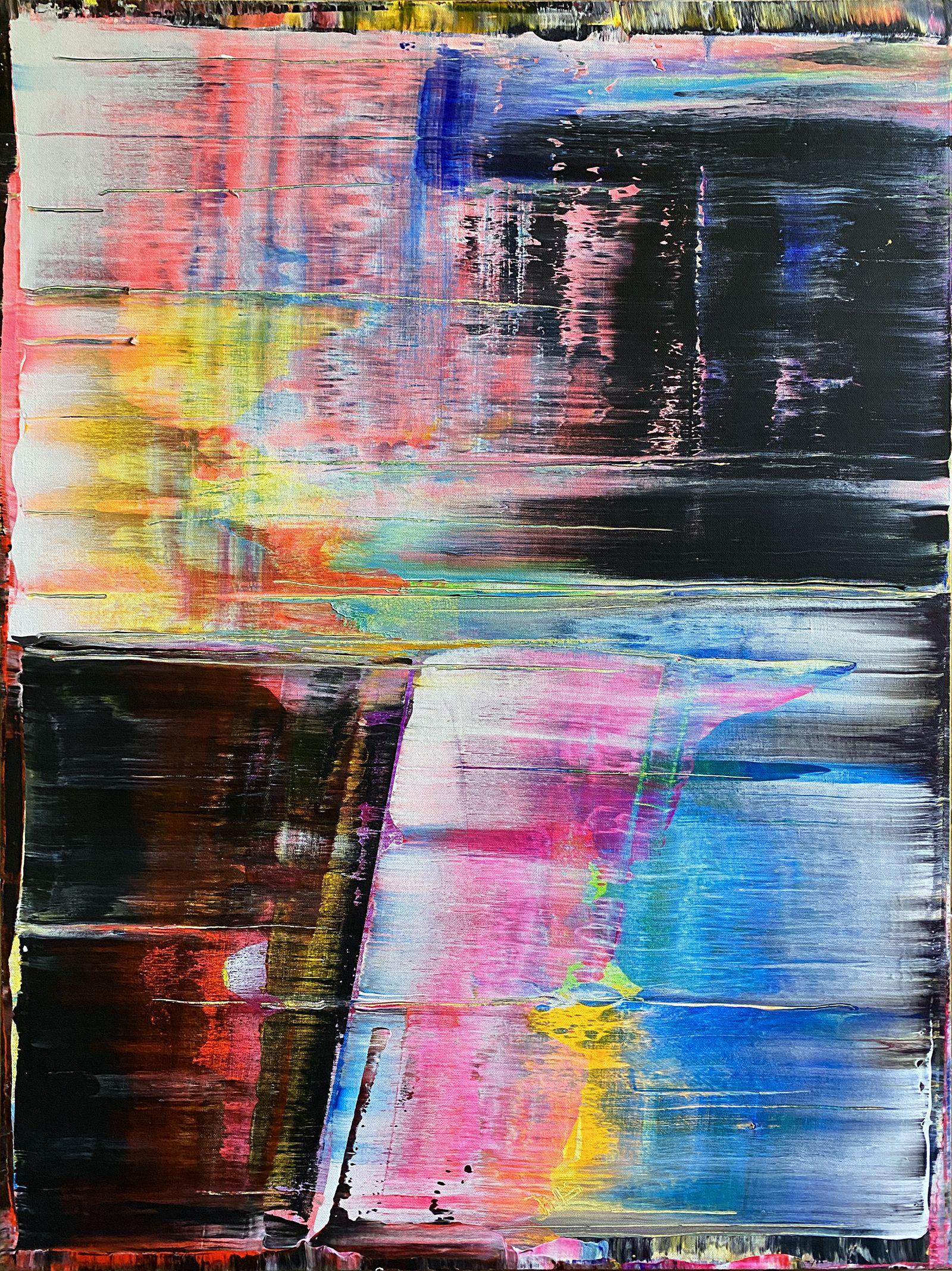 Abstract Painting di Preston M. Smith (PMS) - Il più buio prima dell'alba, Pittura, Acrilico su tela