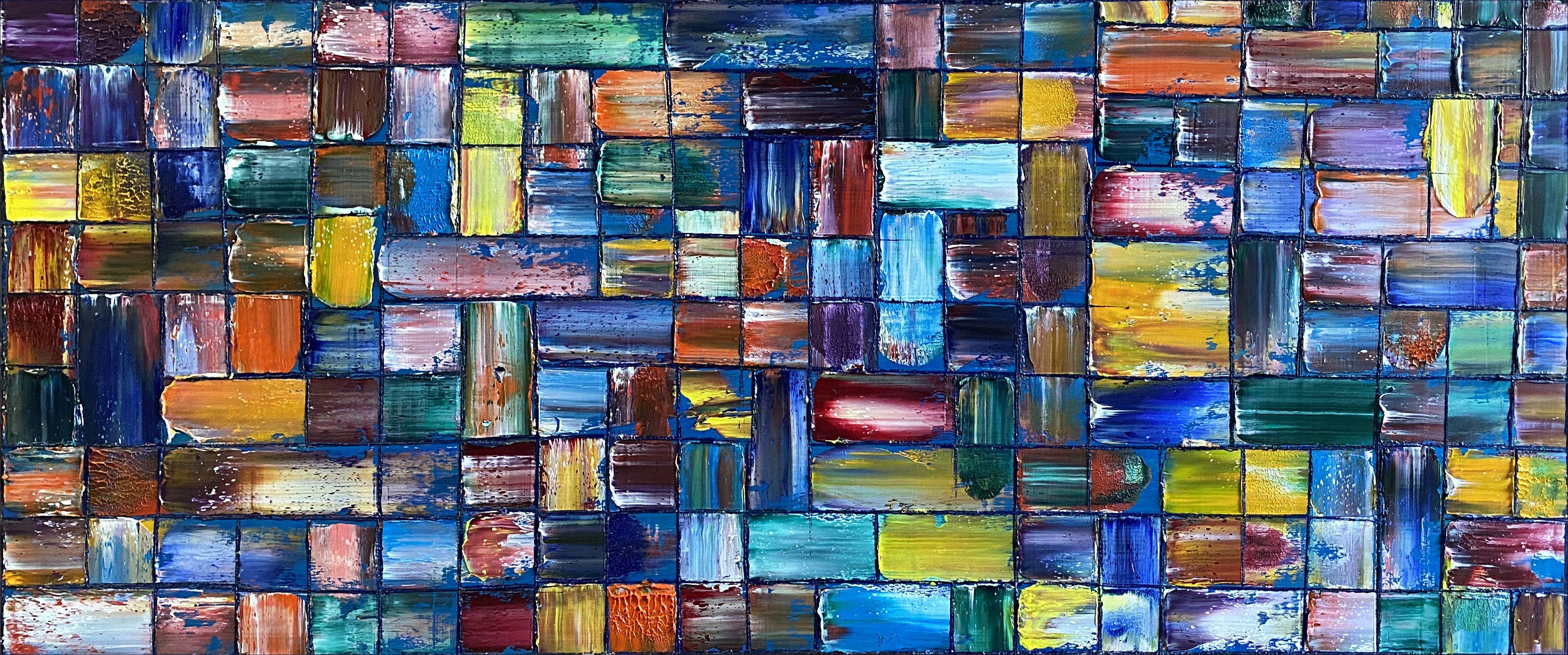 Preston M. Smith (PMS) Abstract Painting - Don't Lose Control, Painting, Oil on Wood Panel