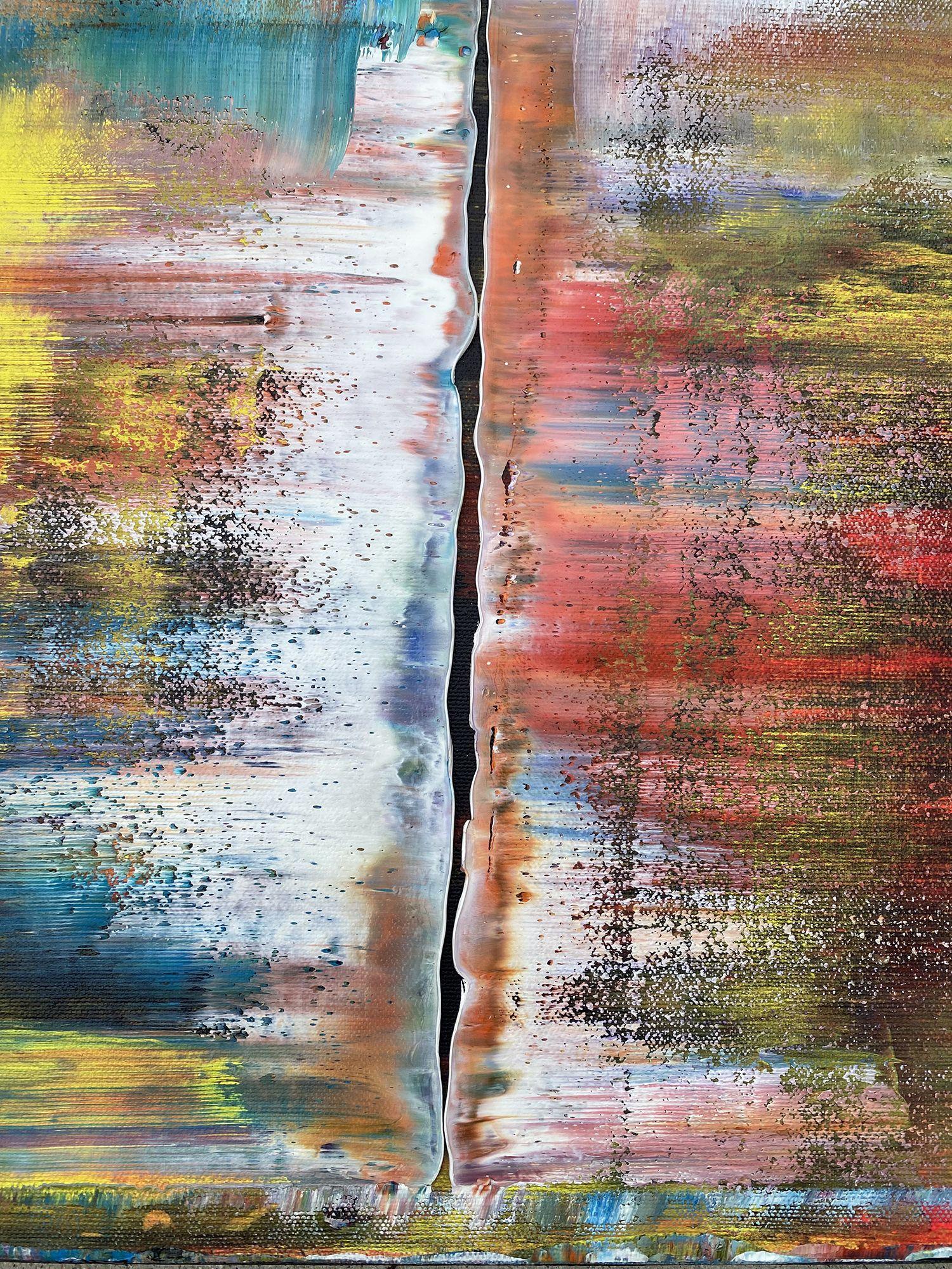 Hella Hybrid, Gemälde, Öl auf Leinwand (Grau), Abstract Painting, von Preston M. Smith (PMS)