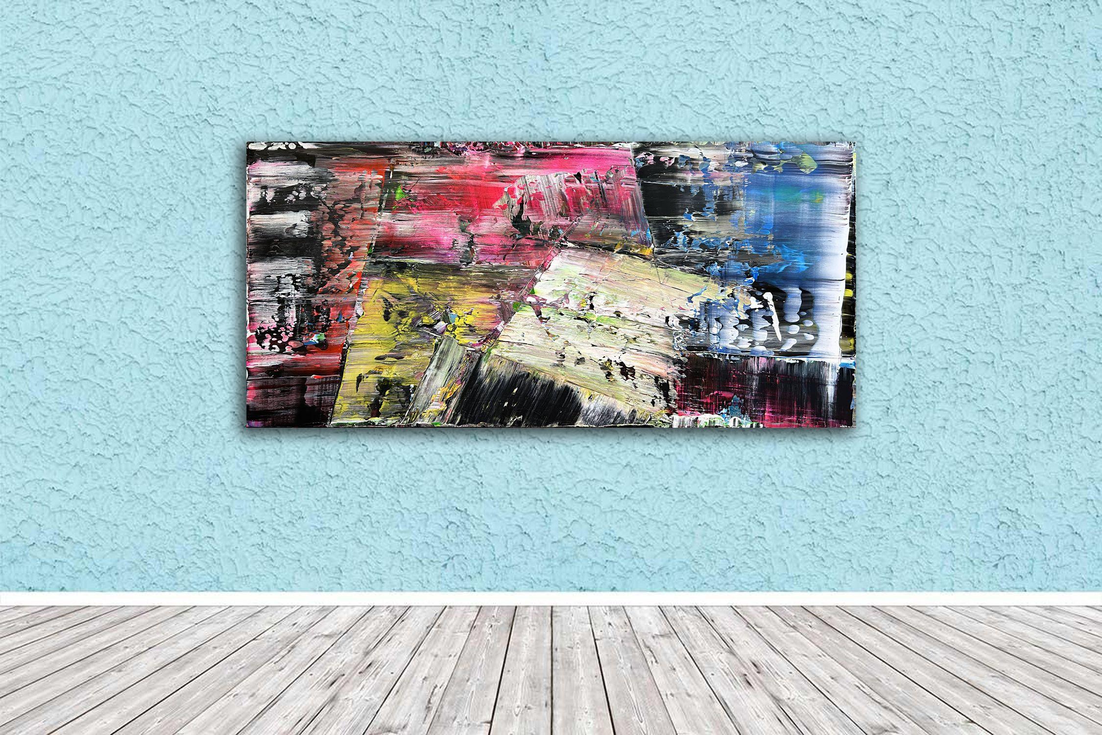 This is a gallery quality, PMS abstract acrylic painting for your home or office. I have continued my obsession with painting works on recycled and reclaimed materials. This not only cuts down on our carbon footprint, but fits with the theme of this