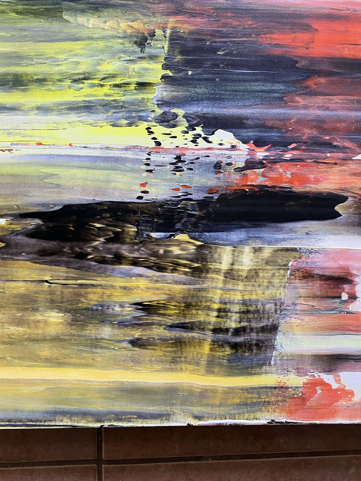 Neopren-Träumer, Gemälde, Acryl auf Leinwand (Braun), Abstract Painting, von Preston M. Smith (PMS)