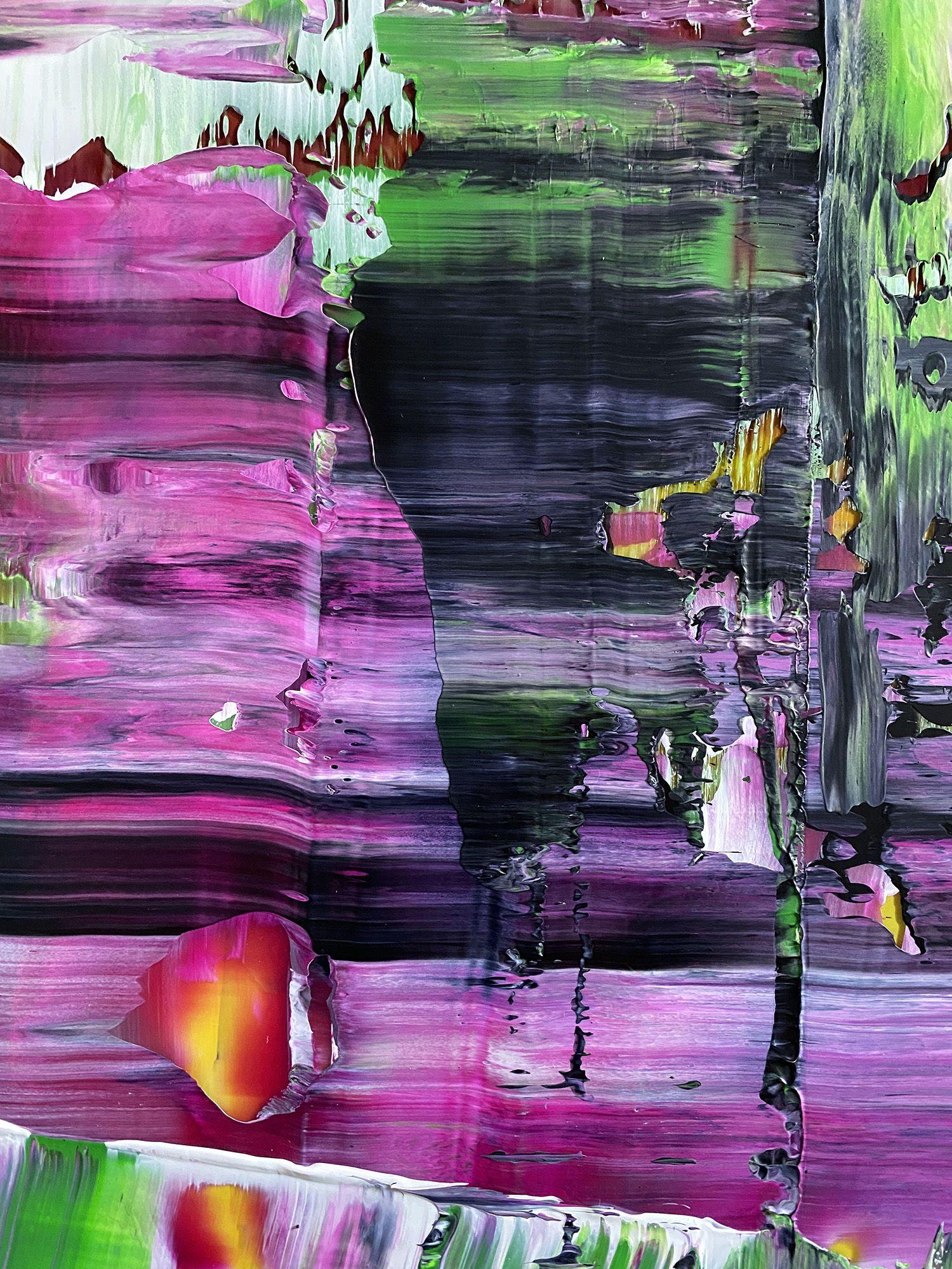 Reacción Paranormal, Pintura, Acrílico sobre Otro - Abstract Painting Negro de Preston M. Smith (PMS)