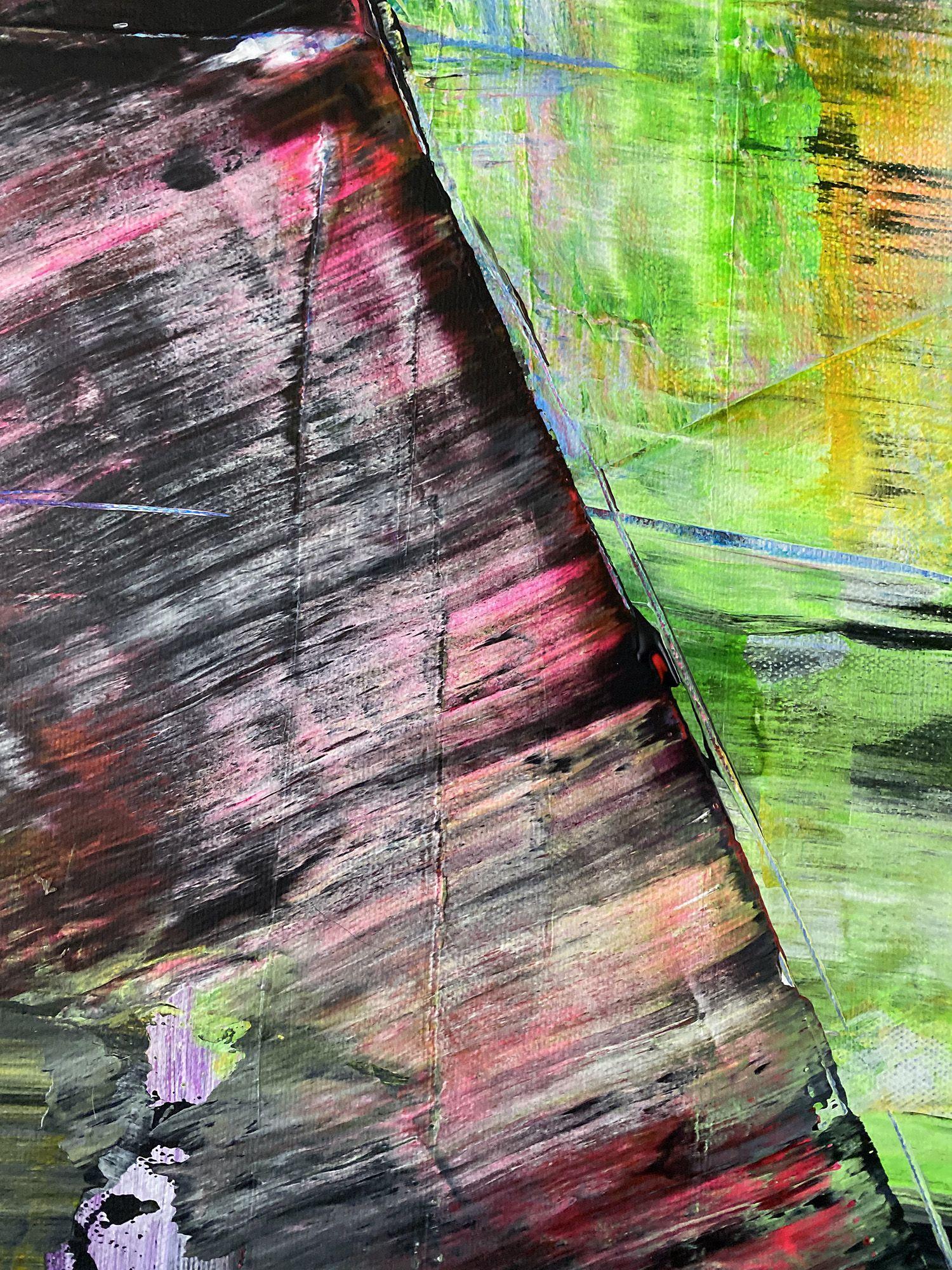 Savage, Pittura, Acrilico su tela - Abstract Painting Nero di Preston M. Smith (PMS)