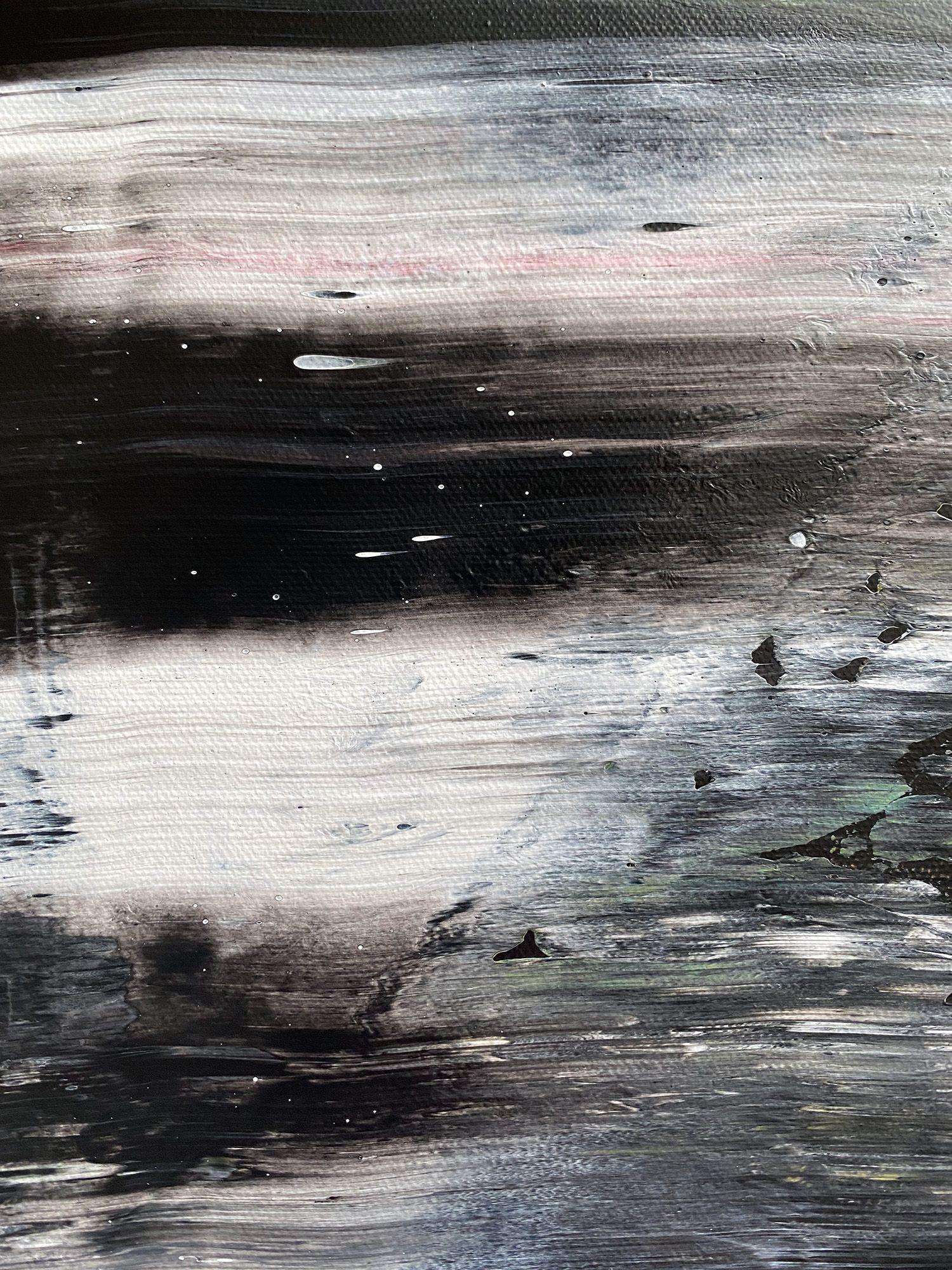 Slow Burn, Painting, Acrylic on Canvas - Purple Abstract Painting by Preston M. Smith (PMS)
