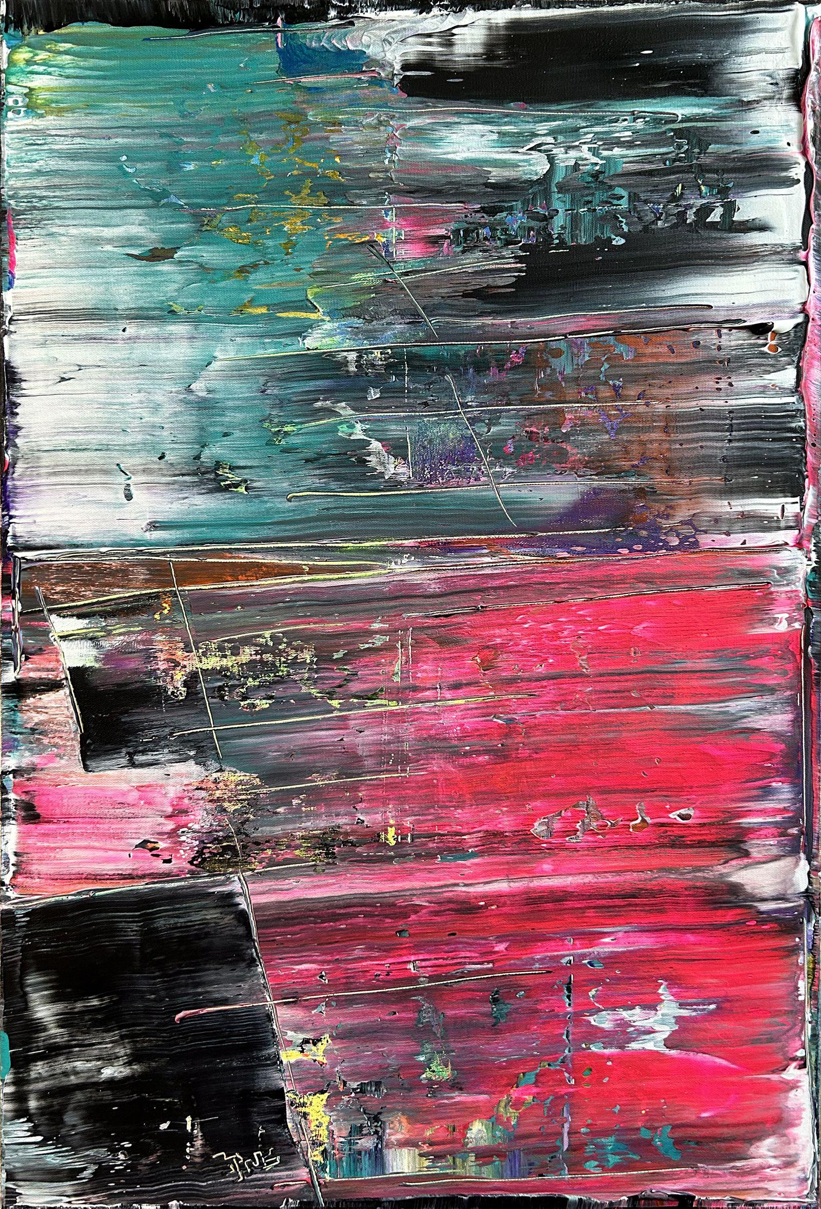 Preston M. Smith (PMS) Abstract Painting - Tickled Pink, Painting, Acrylic on Canvas