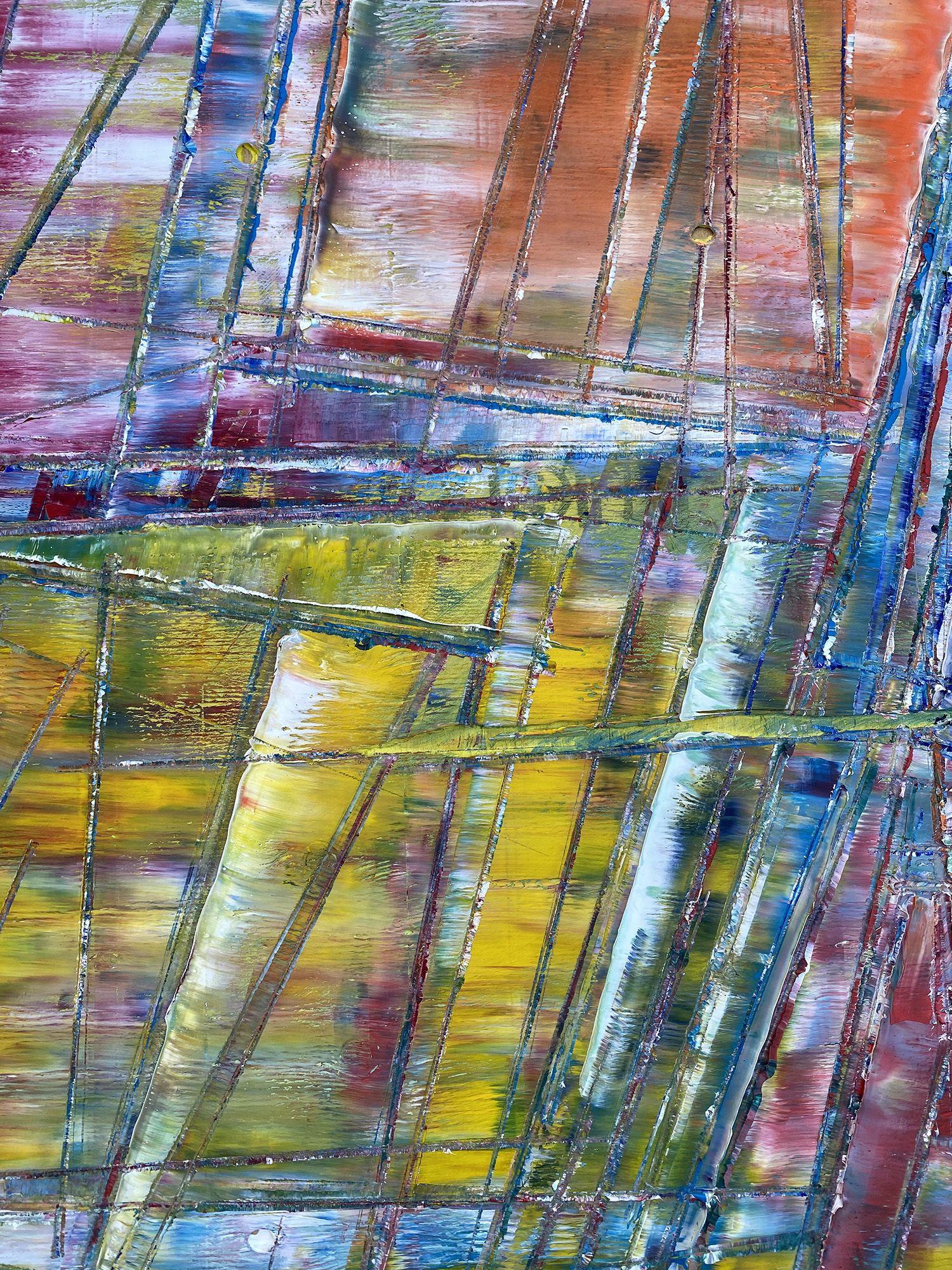 Tripping The Life Prismatisch, Gemälde, Öl auf Holzplatte (Abstrakt), Painting, von Preston M. Smith (PMS)
