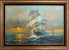 Preston Willis - Original Marine Oil Painting Tall Ship Nautical Seascape