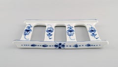 Plateau à oignons bleu de Meissen en porcelaine peinte à la main, environ 1900