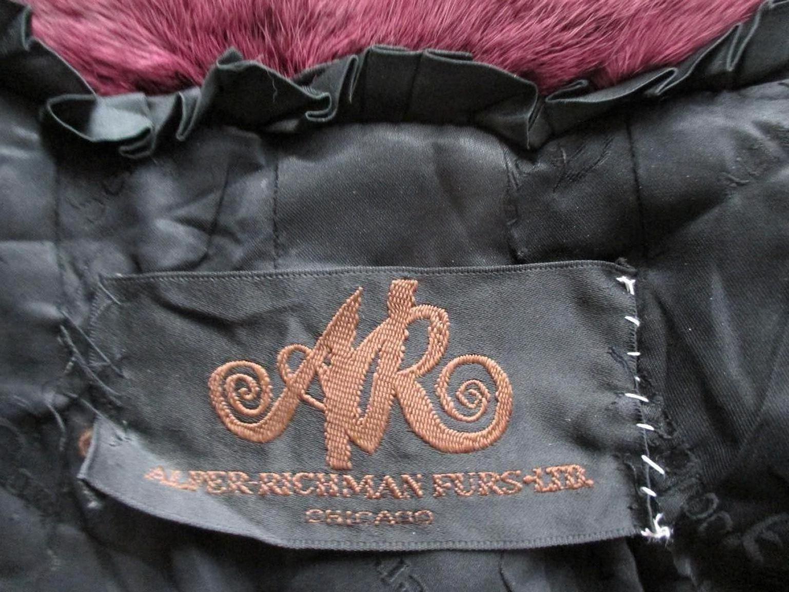 Pret-A-Porter Bordeaux Flared Mink Fur Coat For Sale 1