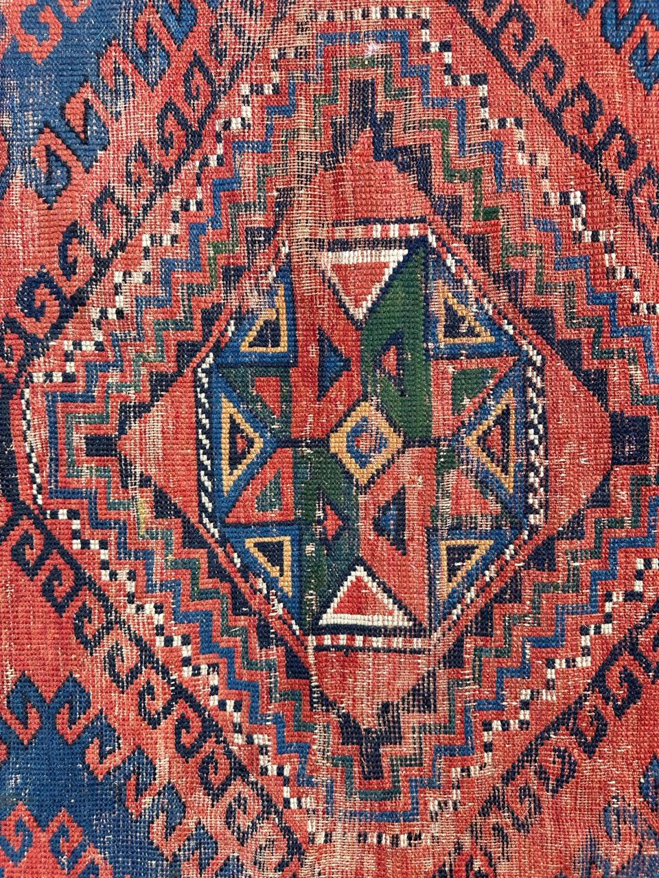 Bonita alfombra kazaka caucásica del siglo XIX en venta 4