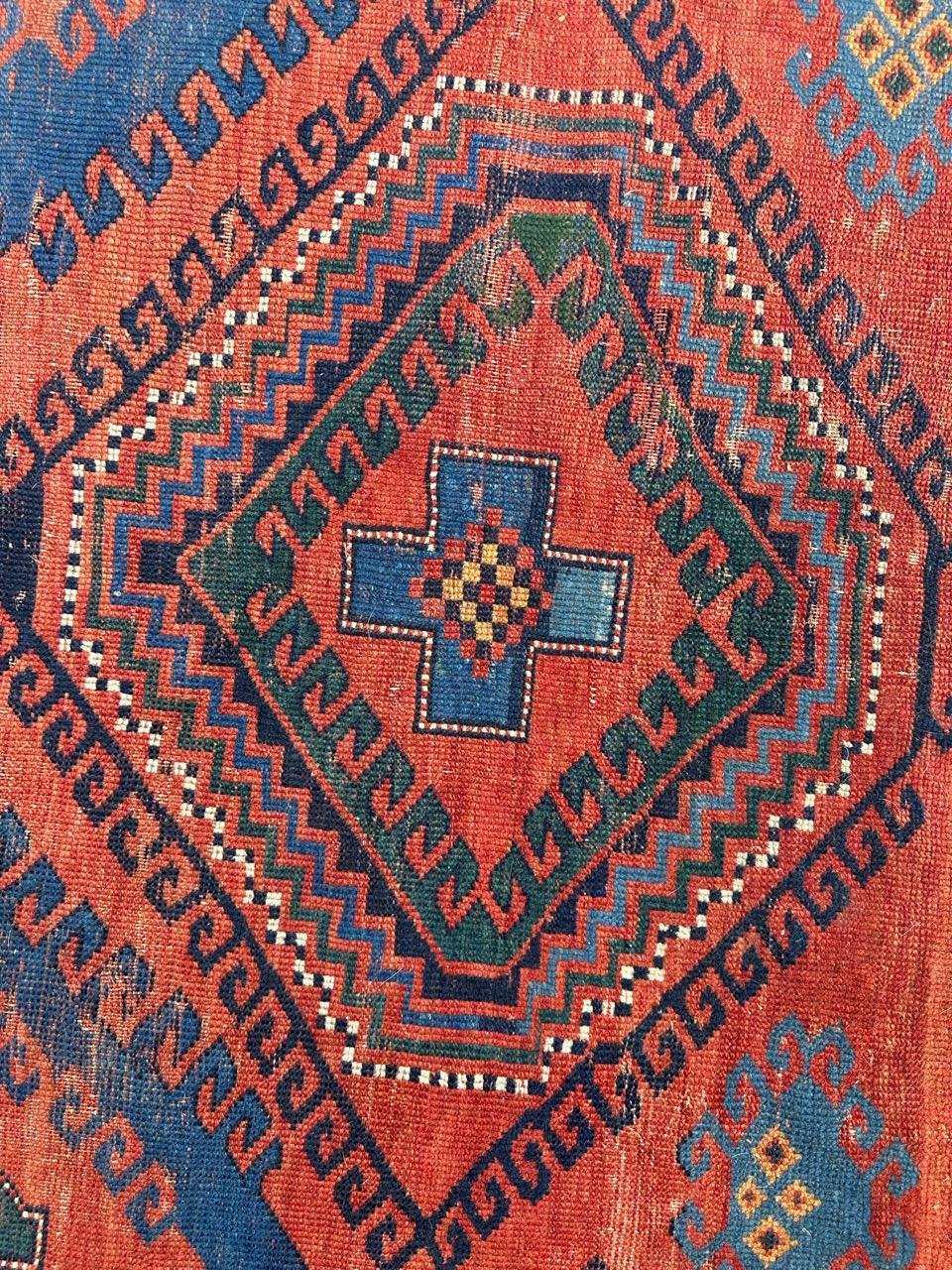 Bonita alfombra kazaka caucásica del siglo XIX en venta 8
