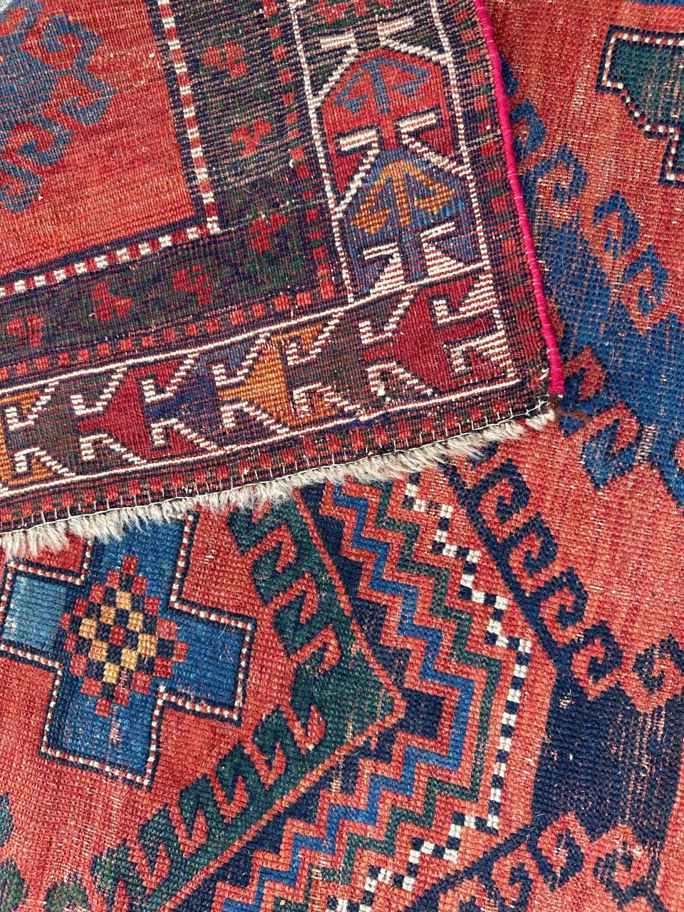 Bonita alfombra kazaka caucásica del siglo XIX en venta 13