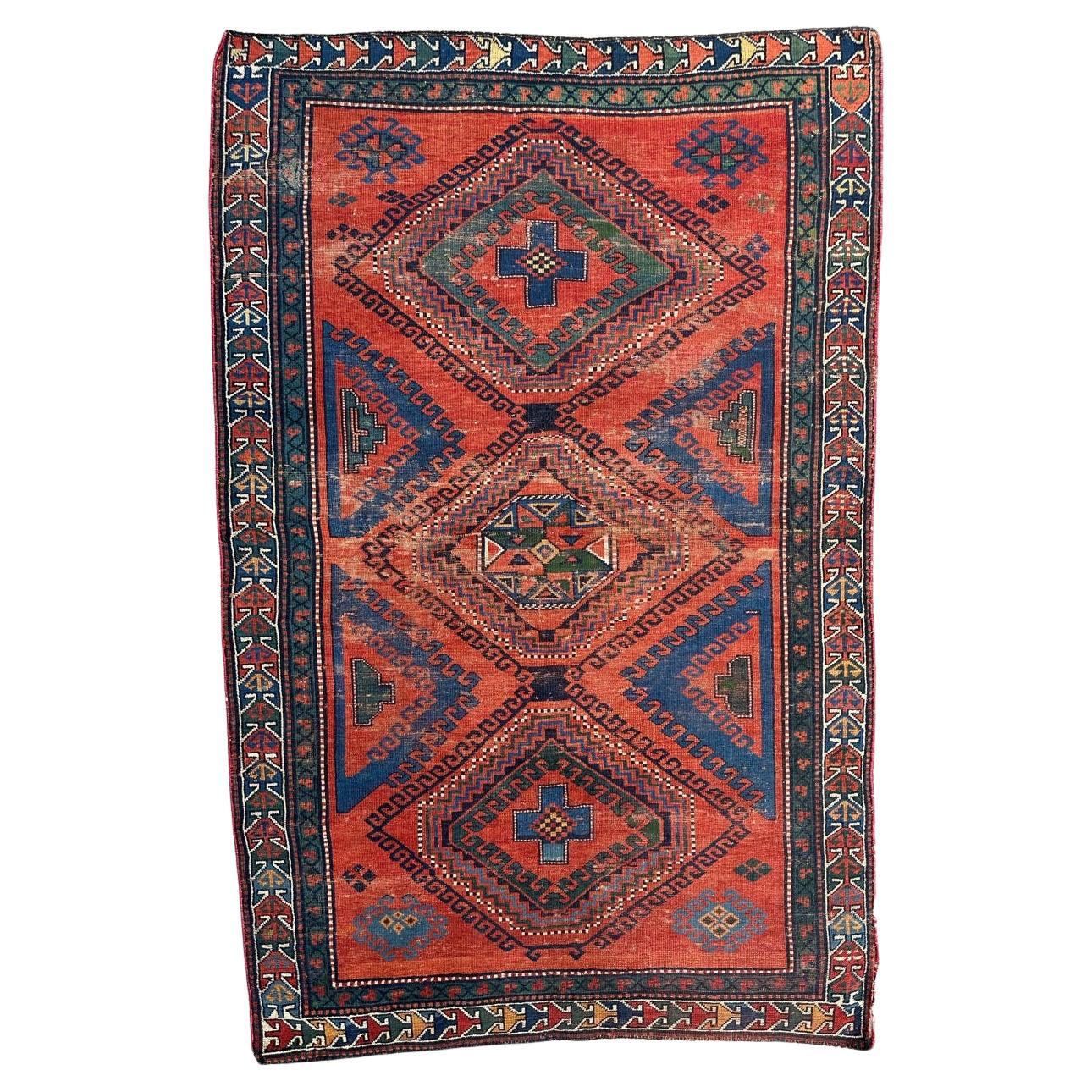 Hübscher kaukasischer Kazak-Teppich aus dem 19.
