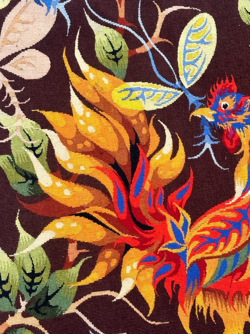 Bonito tapiz de Aubusson francés moderno del siglo XX de 