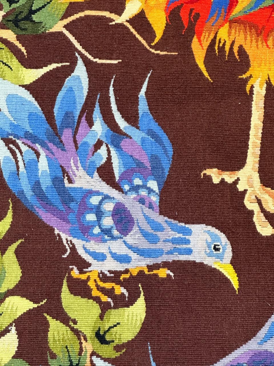 Bellísimo tapiz de Aubusson del siglo XX con un diseño moderno del pintor francés 