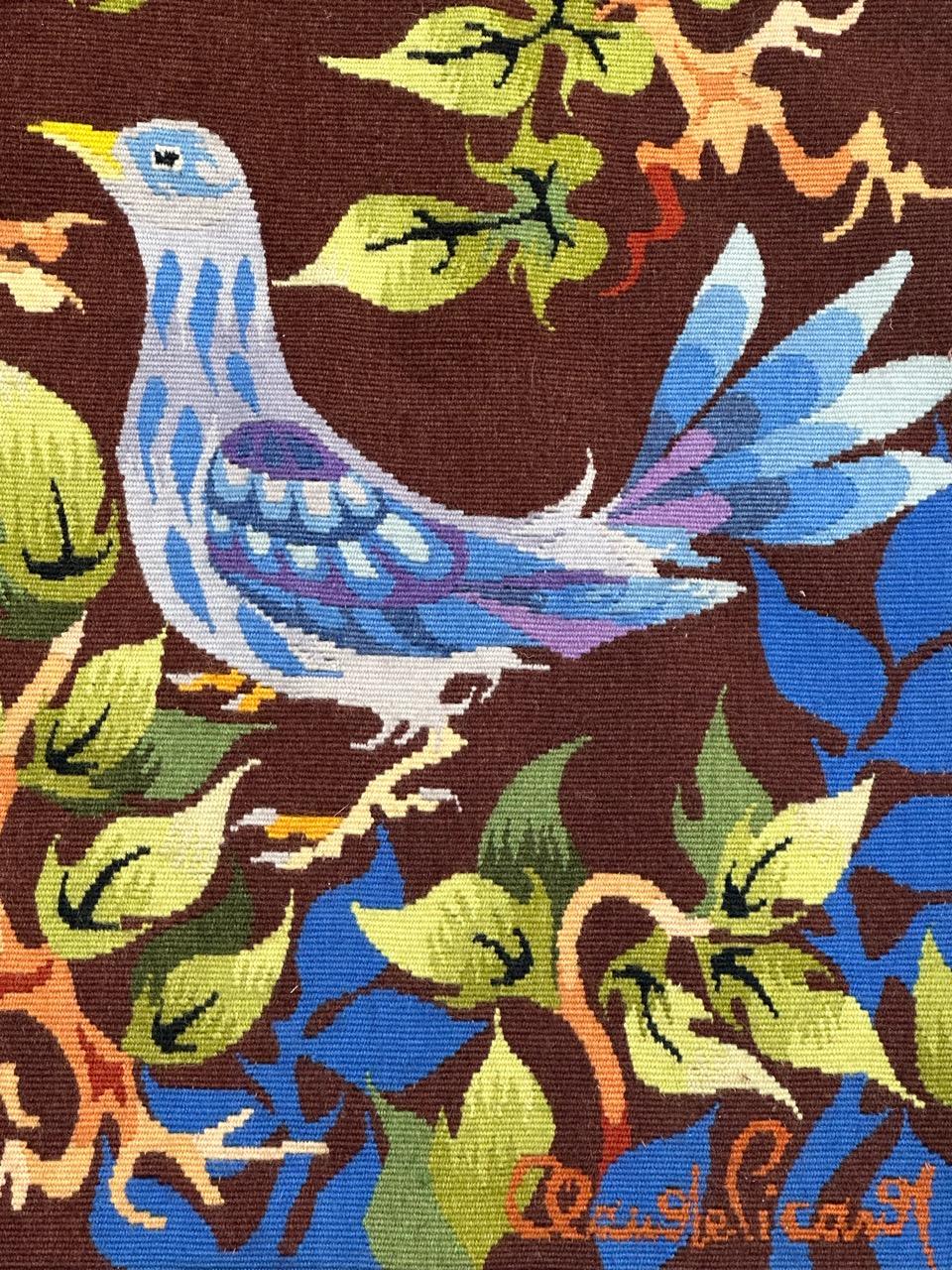 Bonito tapiz de Aubusson francés moderno del siglo XX de 