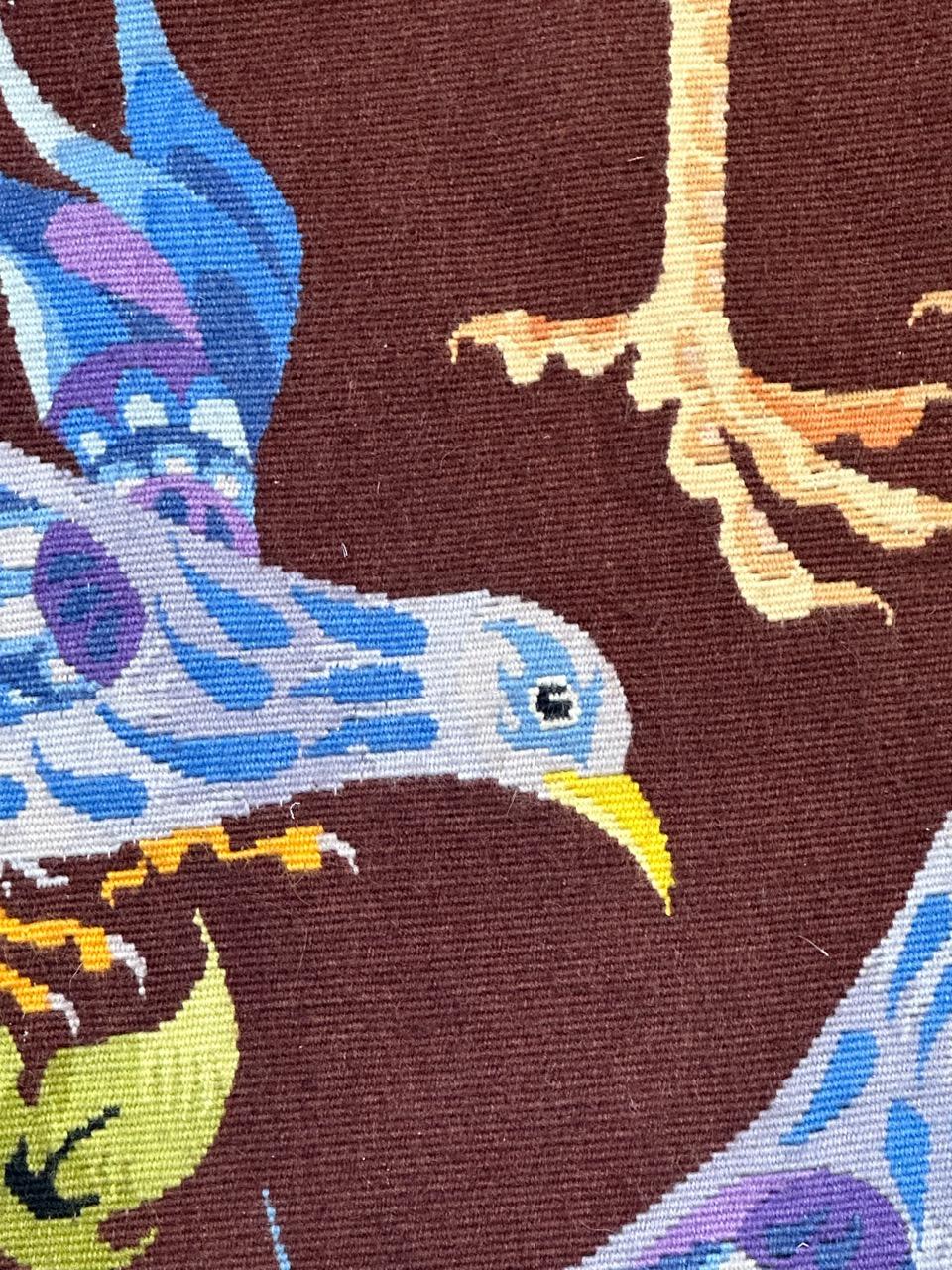 Bonito tapiz de Aubusson francés moderno del siglo XX de 