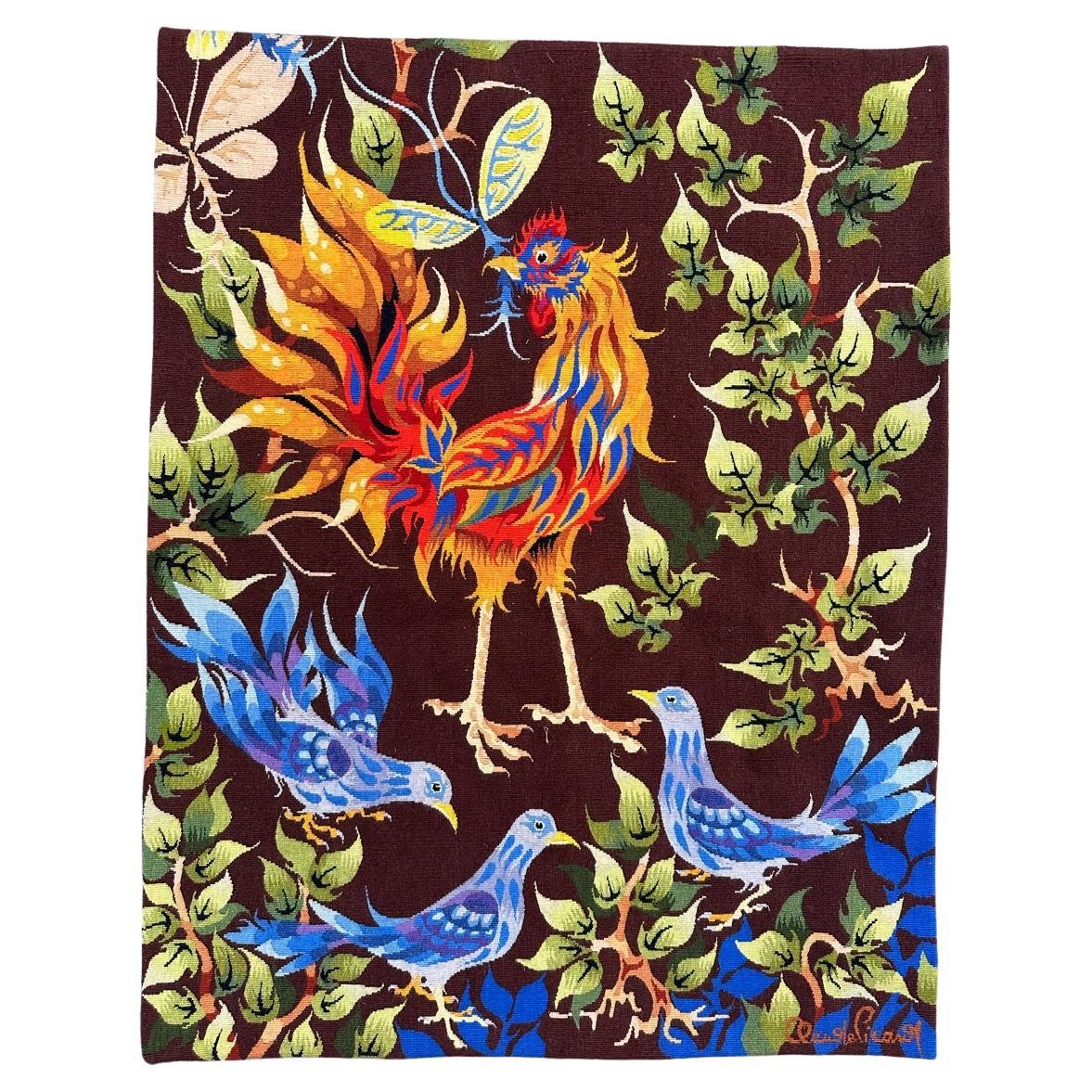 Pretty 20th century modern french Aubusson tapestry by « Claude Picard »