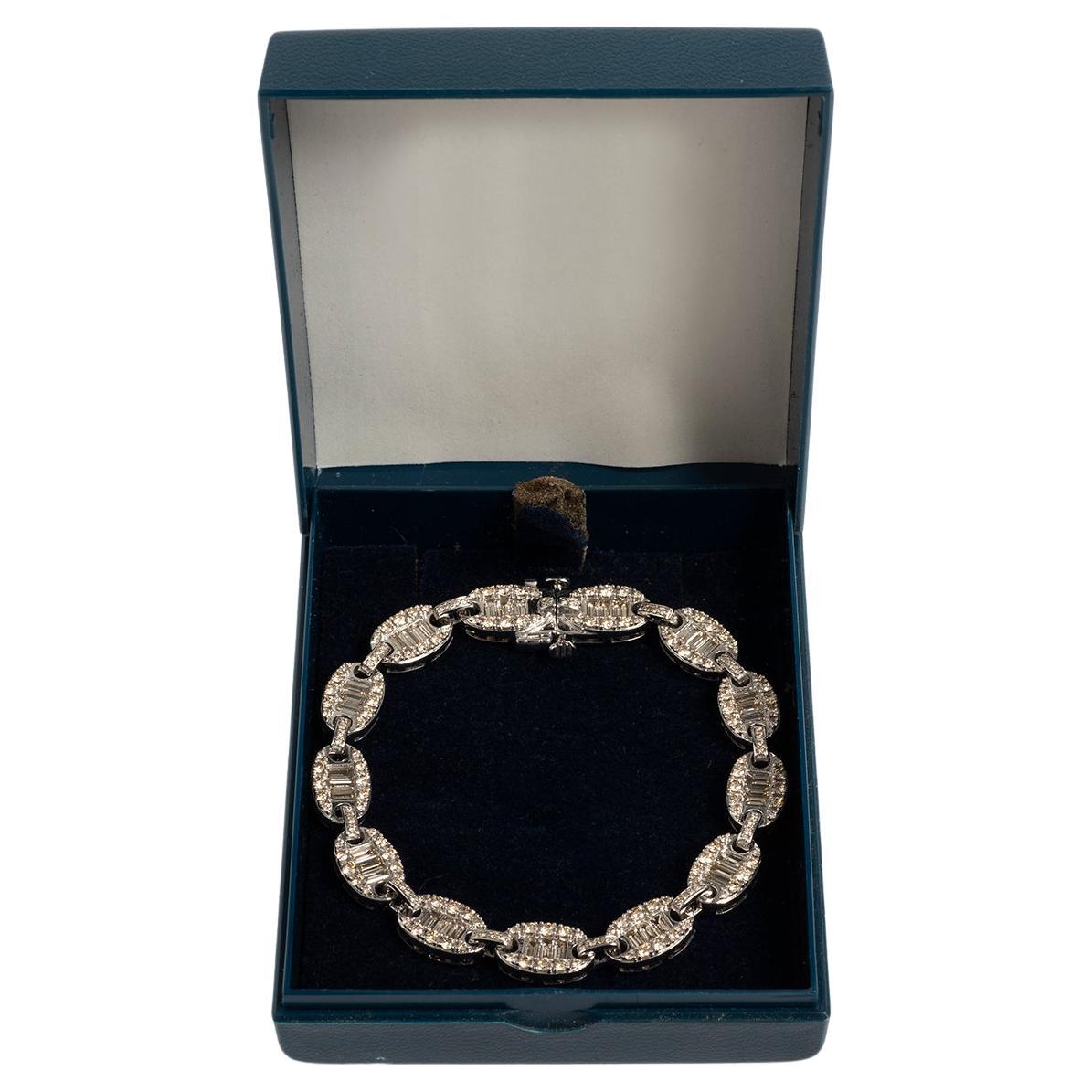Kwait Jasmine 5.28 Carat Diamond White Gold Bracelet For Sale at ...