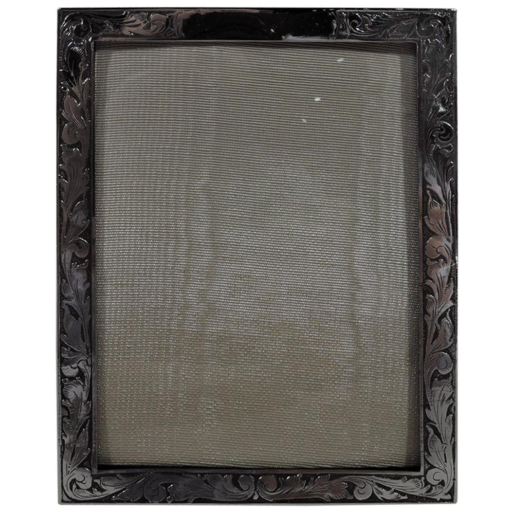 Pretty American Art Nouveau Sterling Silver Picture Frame