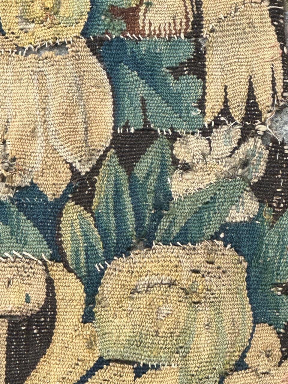 Bonito fragmento antiguo de tapiz de Aubusson francés del siglo XVII en venta 8
