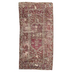 Bobyrug’s Pretty Antique 18th century distressed Turkish Ghyordes rug