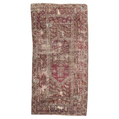 Bobyrug’s Pretty Antique 18th century distressed Turkish Ghyordes rug