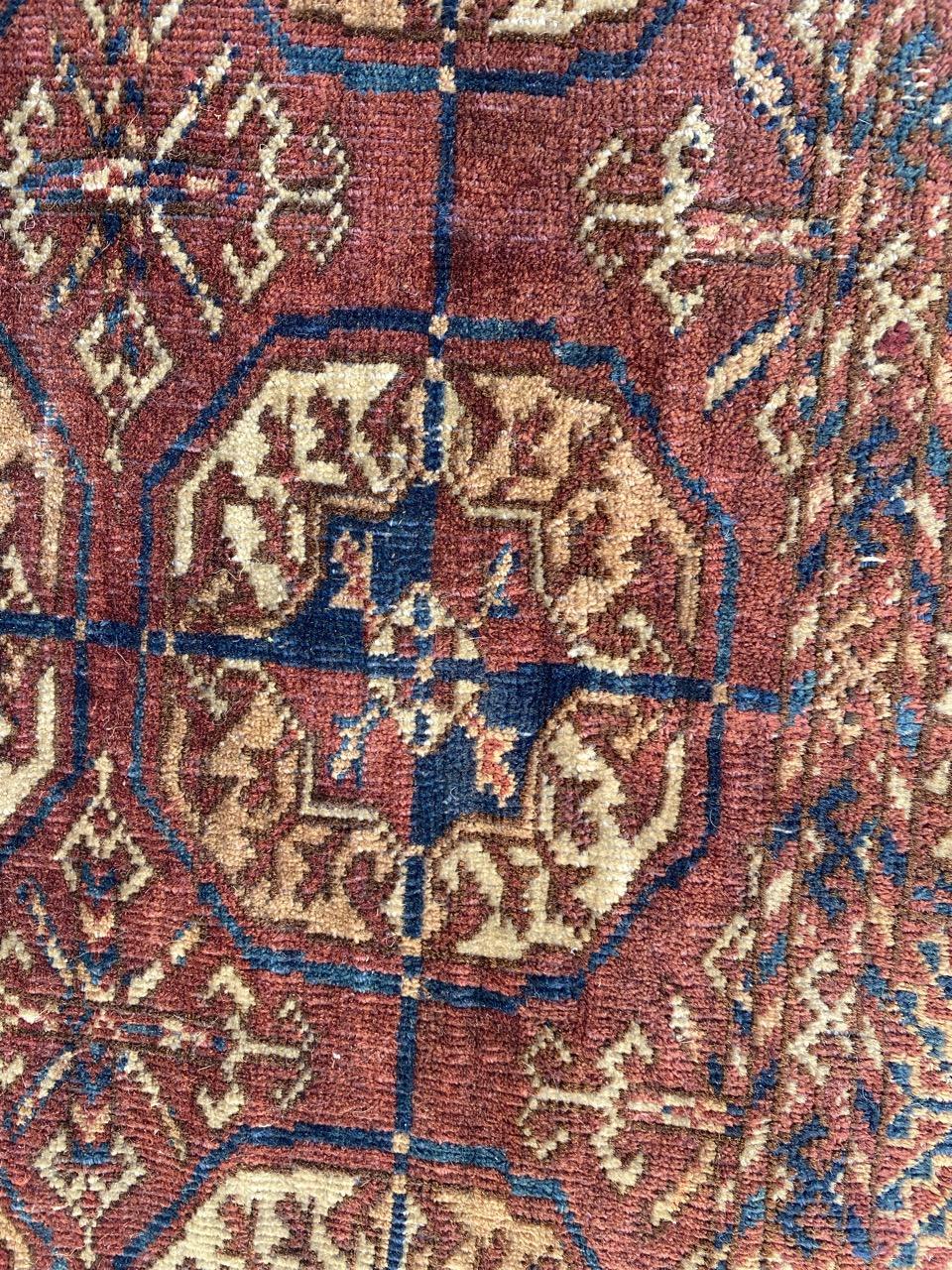 Bobyrug’s Pretty Antique Afghan Bokhara Rug For Sale 10