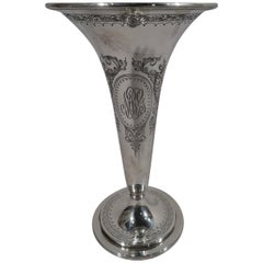Pretty Antique American Edwardian Sterling Silver Vase by Kirk