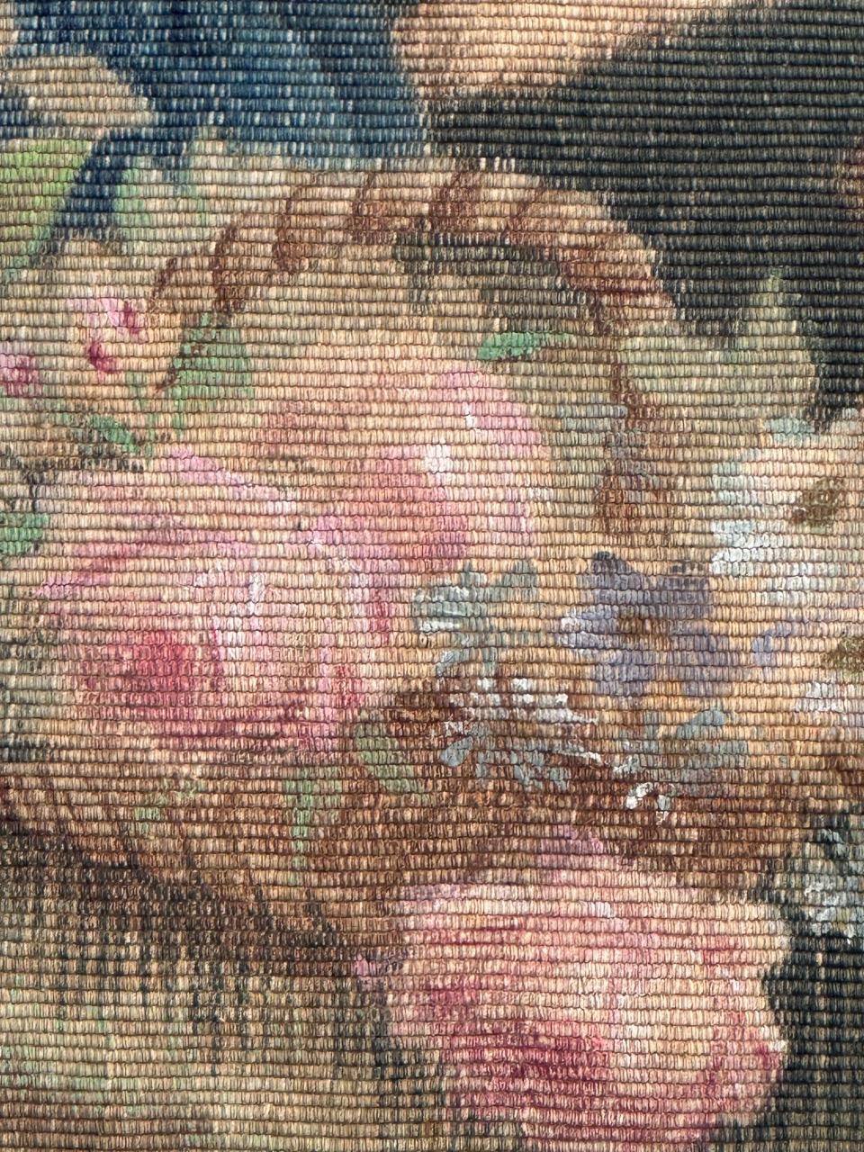 Grazioso pannello antico di arazzo dipinto a mano in cartone Aubusson in vendita 2
