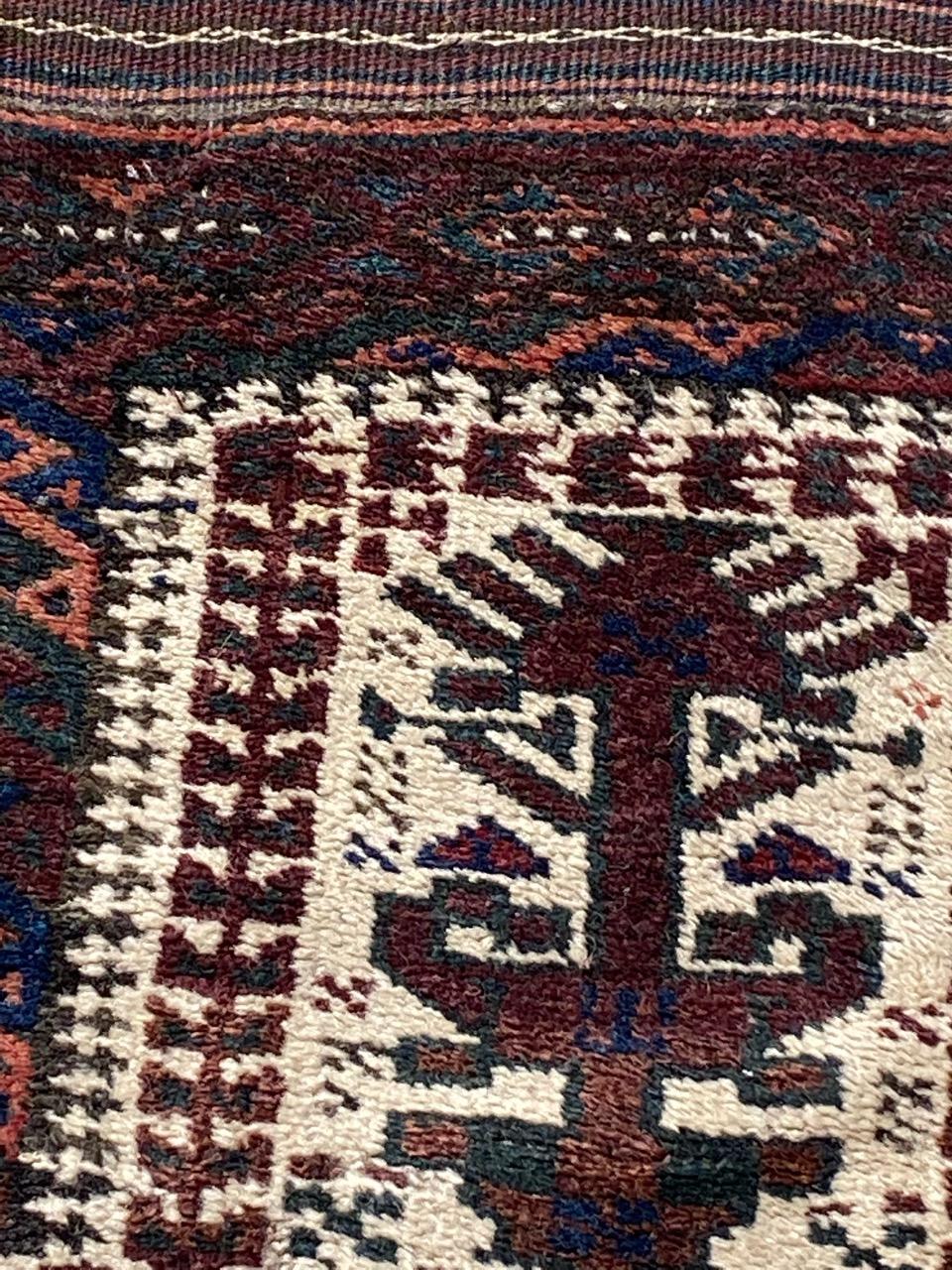 20th Century Pretty Antique Baluch Rug For Sale