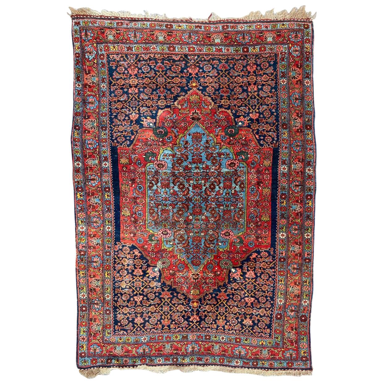 Pretty Antique Bijar Rug