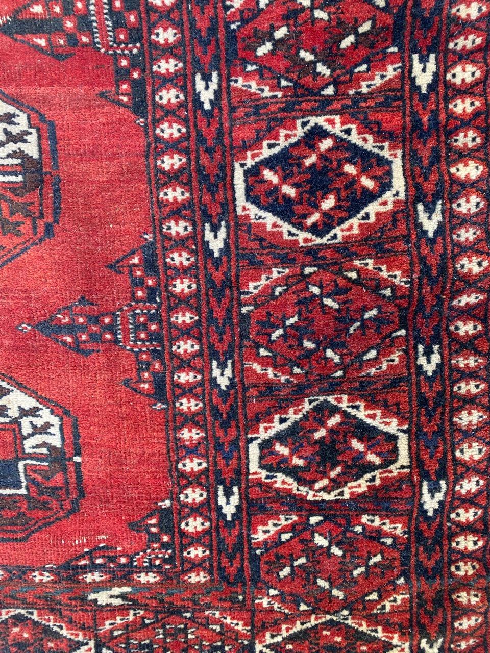 Bobyrug’s Pretty Antique Bokhara Afghan Rug For Sale 2