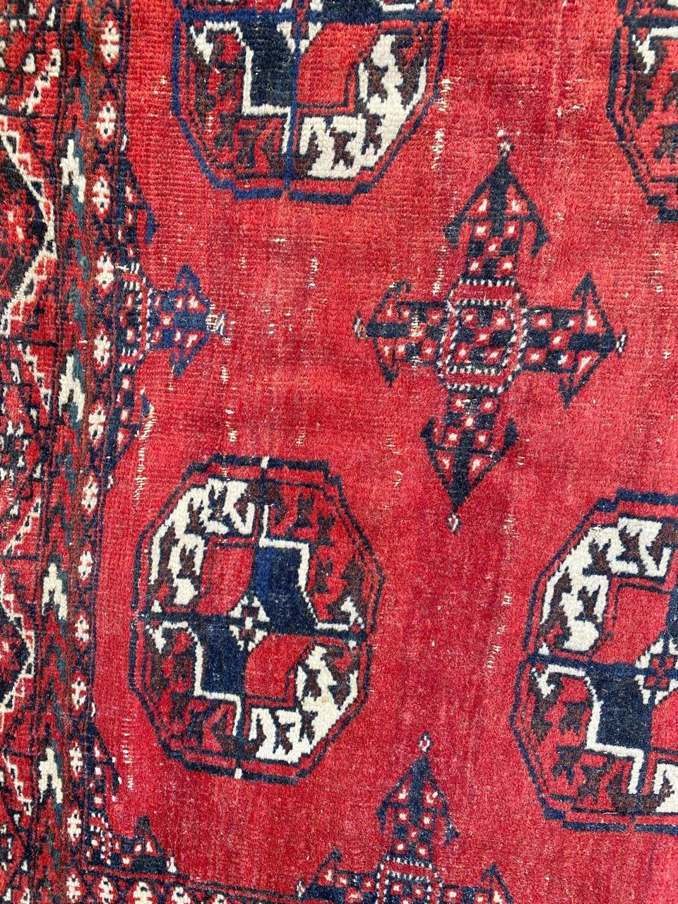 Bobyrug's Hübscher antiker Bokhara Afghan Teppich (Kasachisch) im Angebot