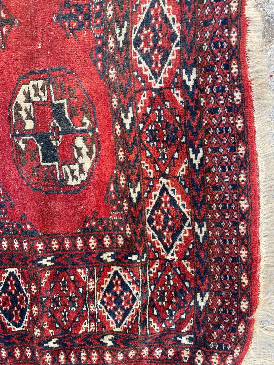 Bobyrug's Hübscher antiker Bokhara Afghan Teppich (20. Jahrhundert) im Angebot