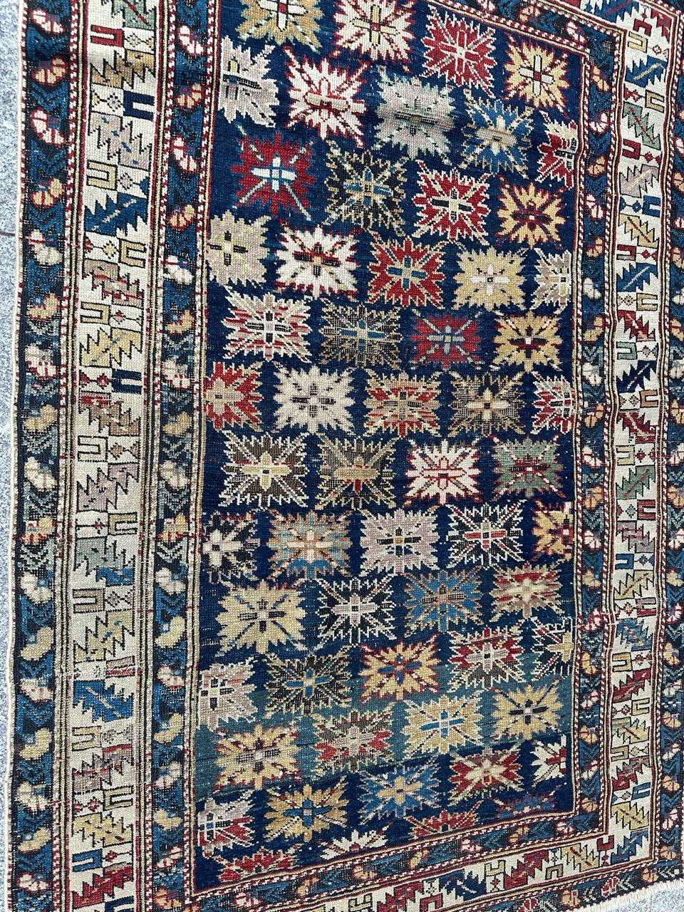 Bobyrug’s Pretty antique Caucasian Shirvan kouba rug For Sale 7