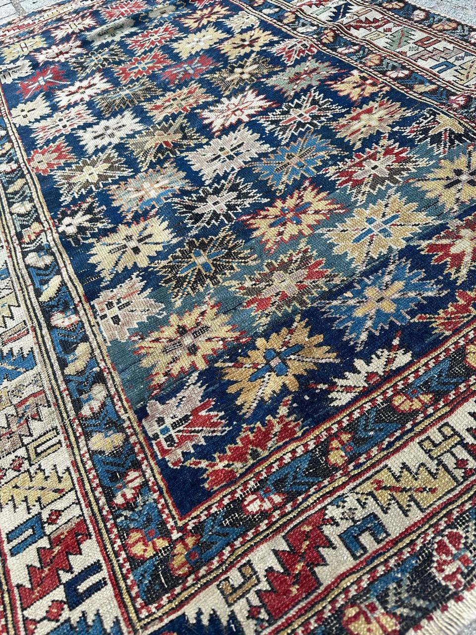 Bobyrug’s Pretty antique Caucasian Shirvan kouba rug For Sale 8