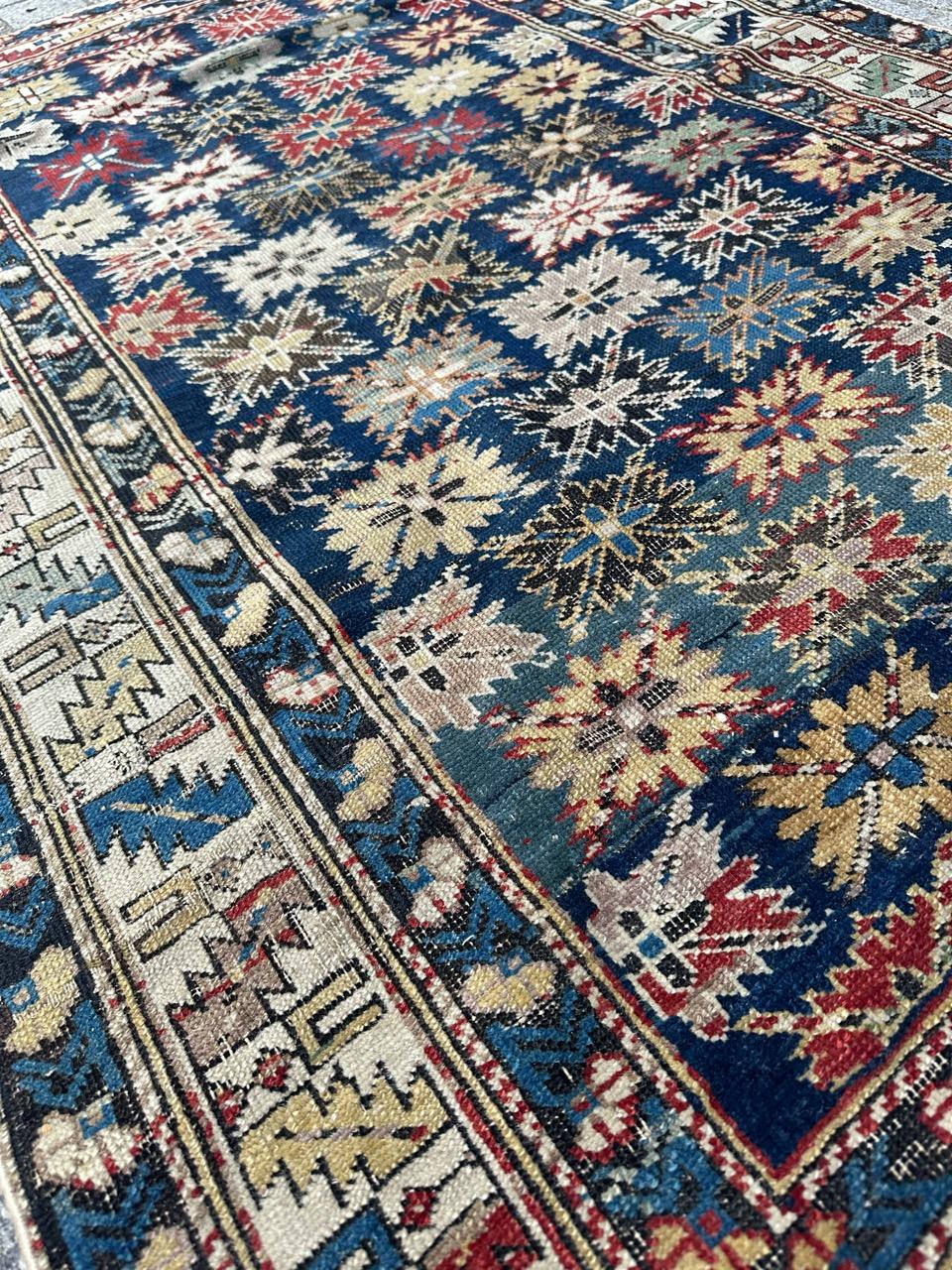 Bobyrug’s Pretty antique Caucasian Shirvan kouba rug For Sale 9