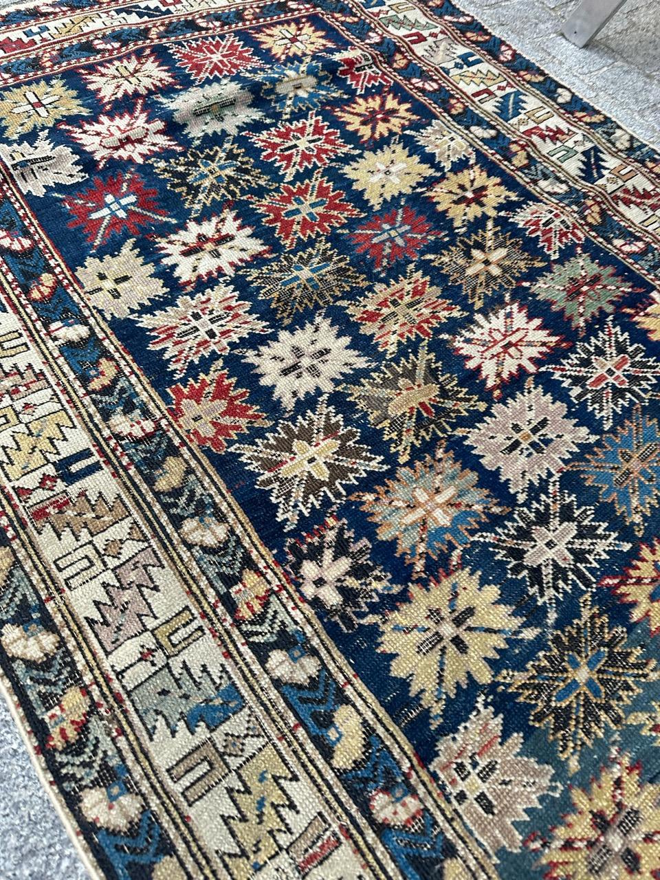 Bobyrug’s Pretty antique Caucasian Shirvan kouba rug For Sale 10