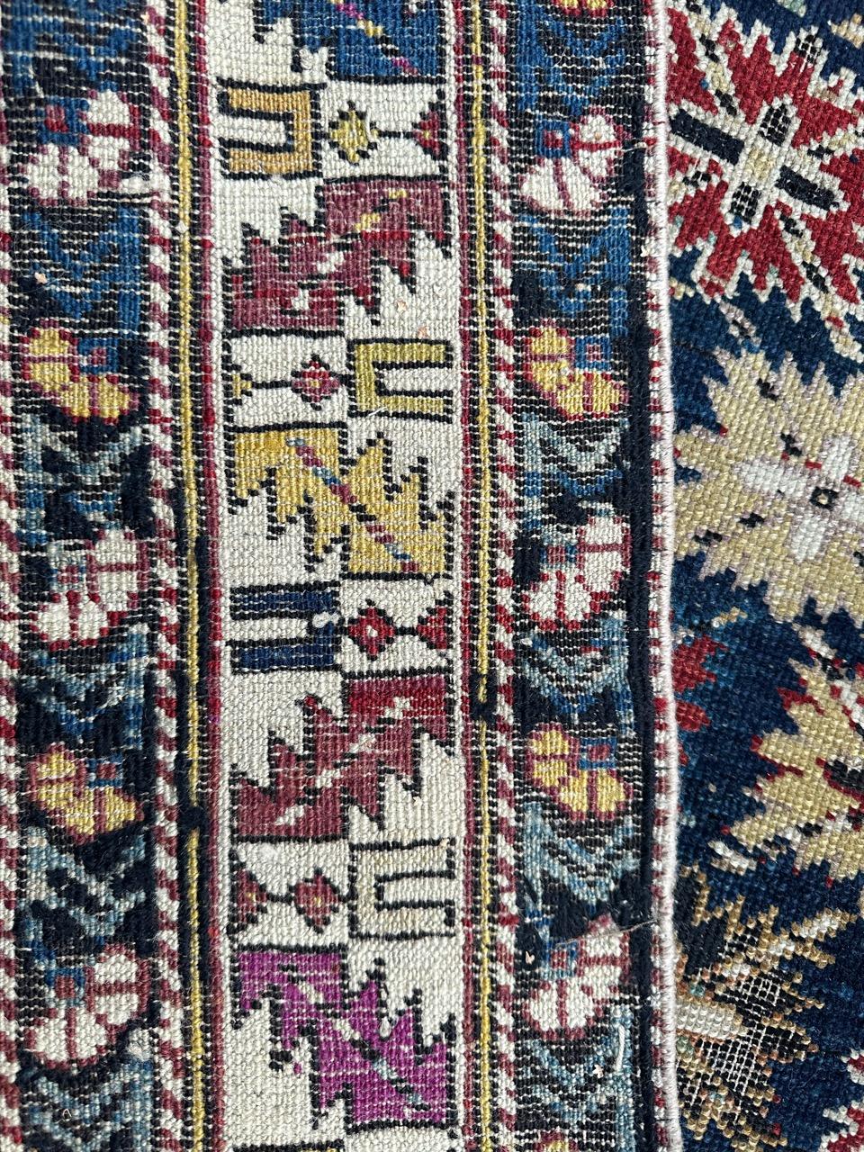 Bobyrug’s Pretty antique Caucasian Shirvan kouba rug For Sale 12