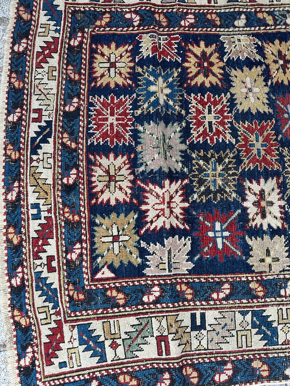 Azerbaijani Bobyrug’s Pretty antique Caucasian Shirvan kouba rug For Sale