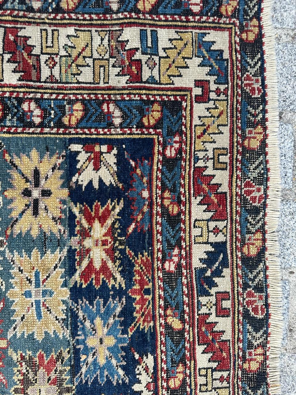 19th Century Bobyrug’s Pretty antique Caucasian Shirvan kouba rug For Sale